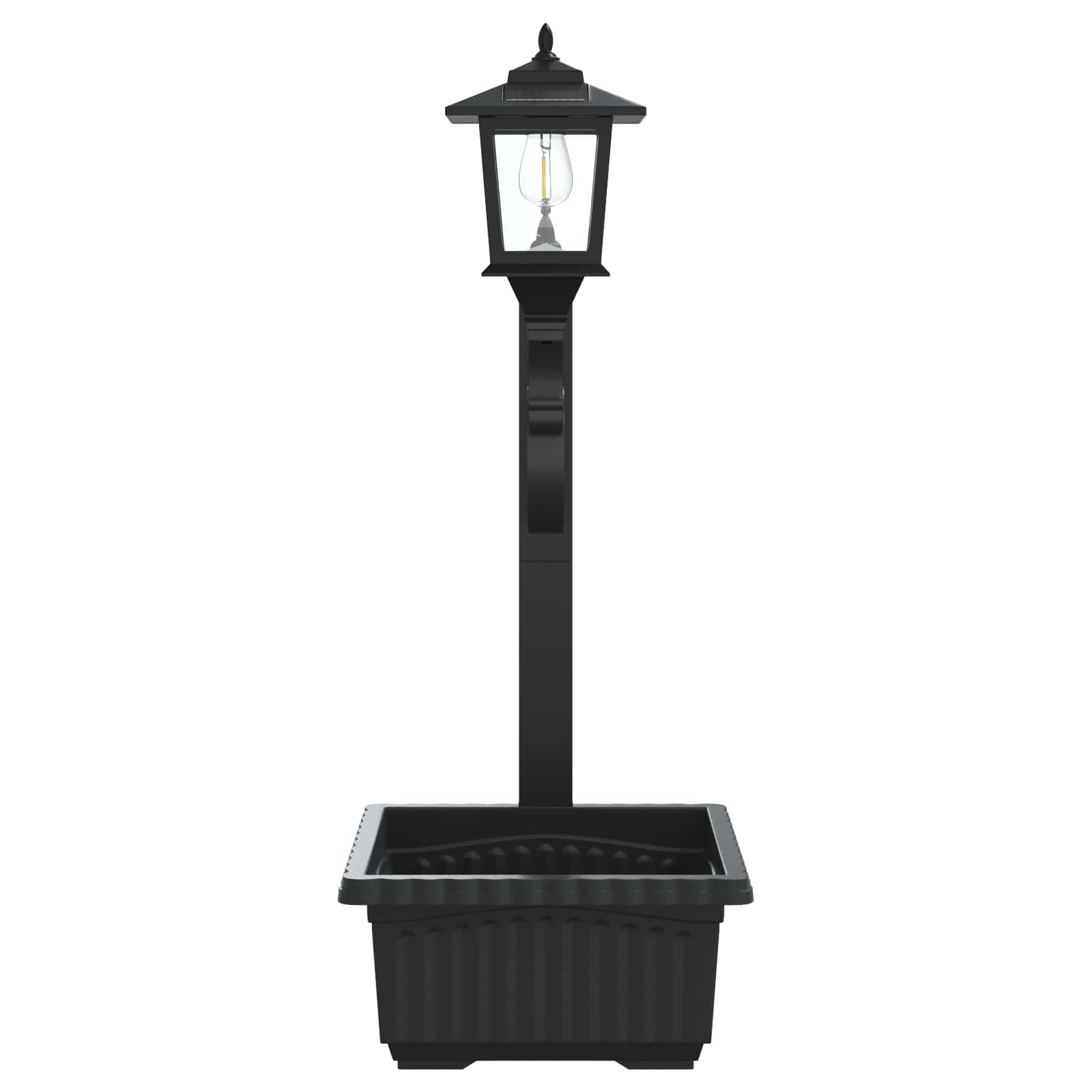 Applique con Vaso with LED Bulb Nero 29 x 28 x 74 cm ABS e PP