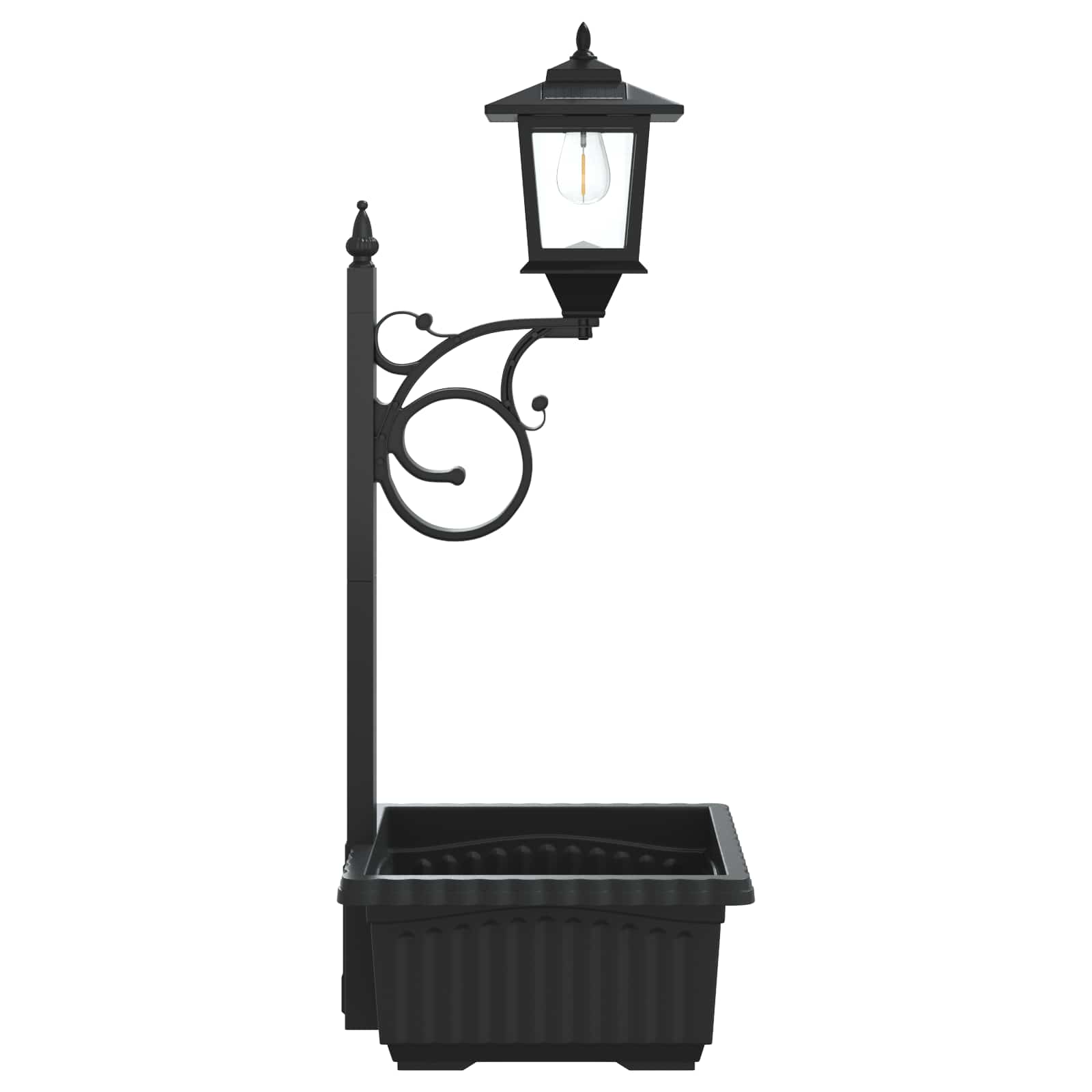 Applique con Vaso with LED Bulb Nero 29 x 28 x 74 cm ABS e PP