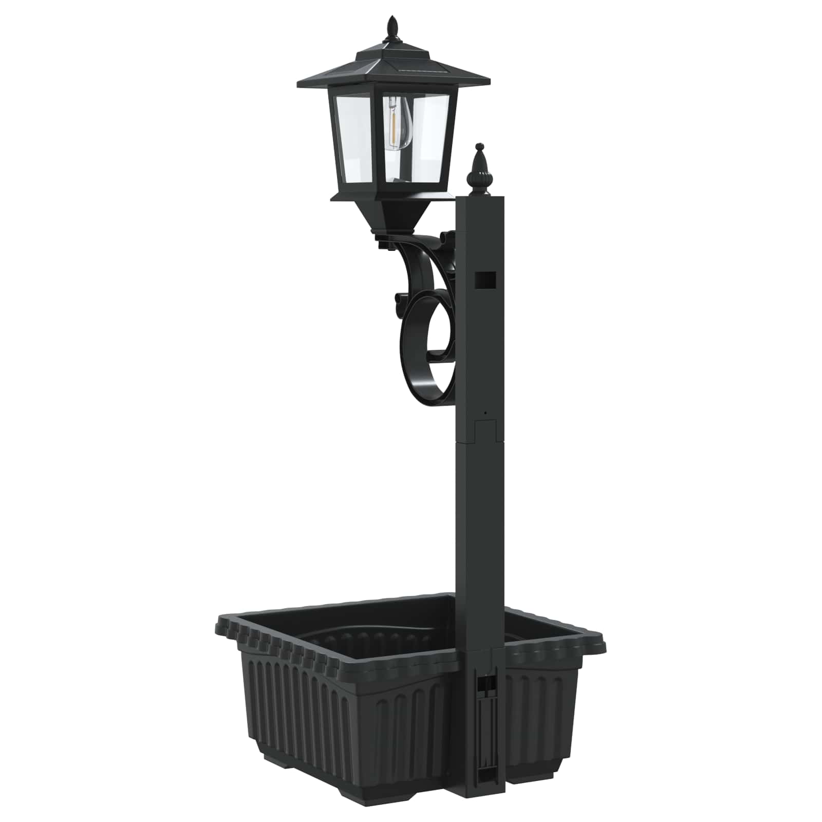 Applique con Vaso with LED Bulb Nero 29 x 28 x 74 cm ABS e PP