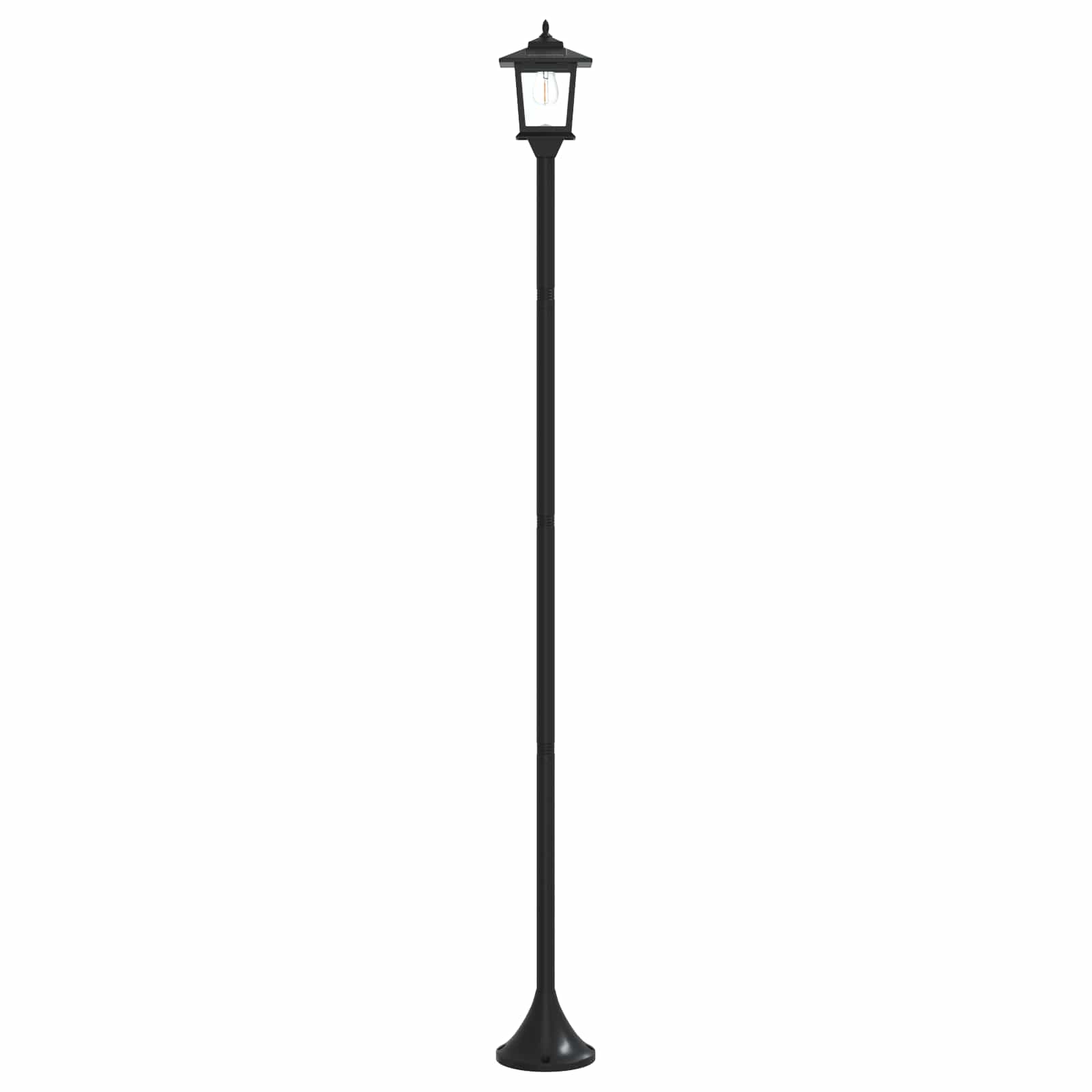 Set di Lampioni with LED Bulb 2 pz Nero 16 x 16 x 156 cm