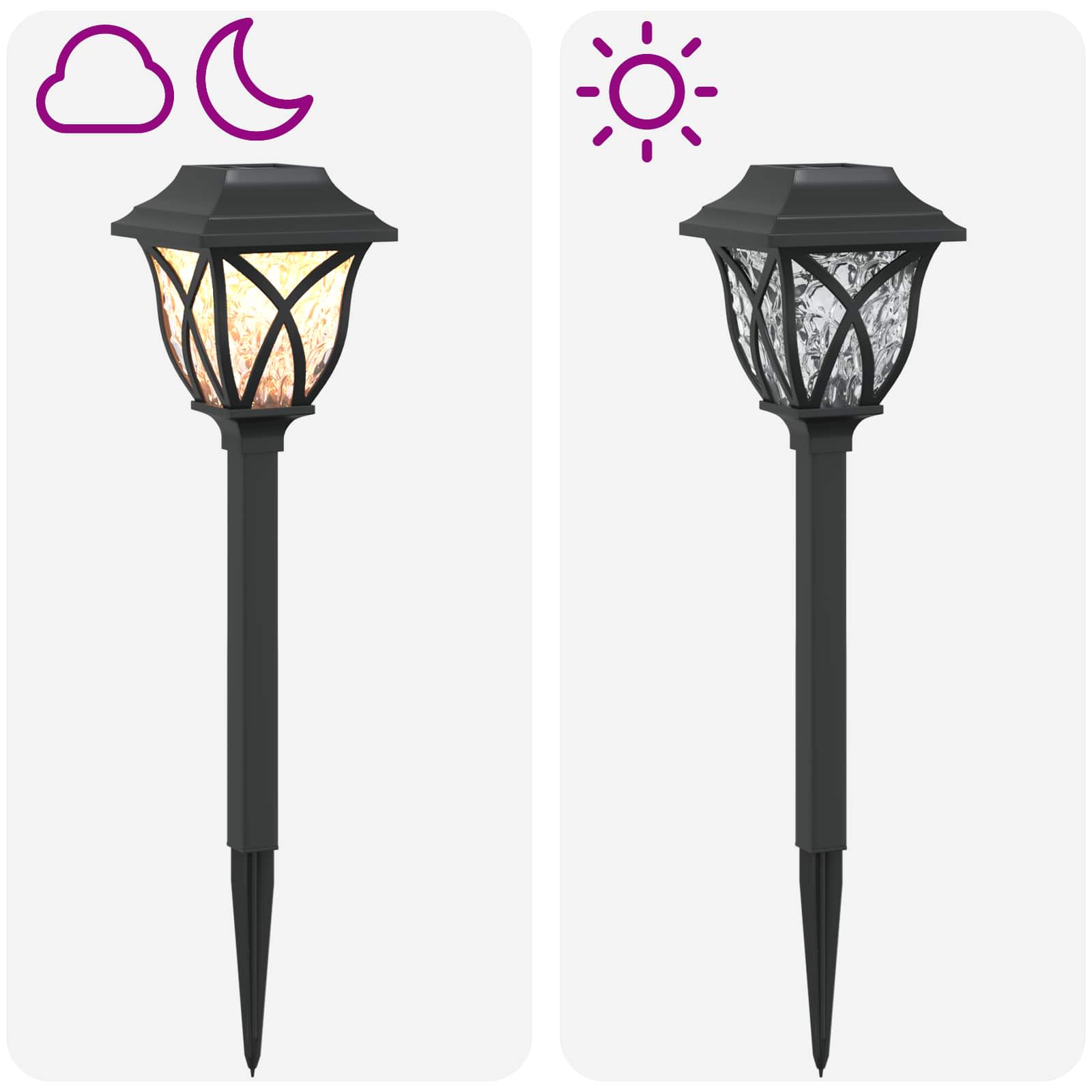 Luci solari da esterno con picchetto 24 pz Bianco caldo 42 cm