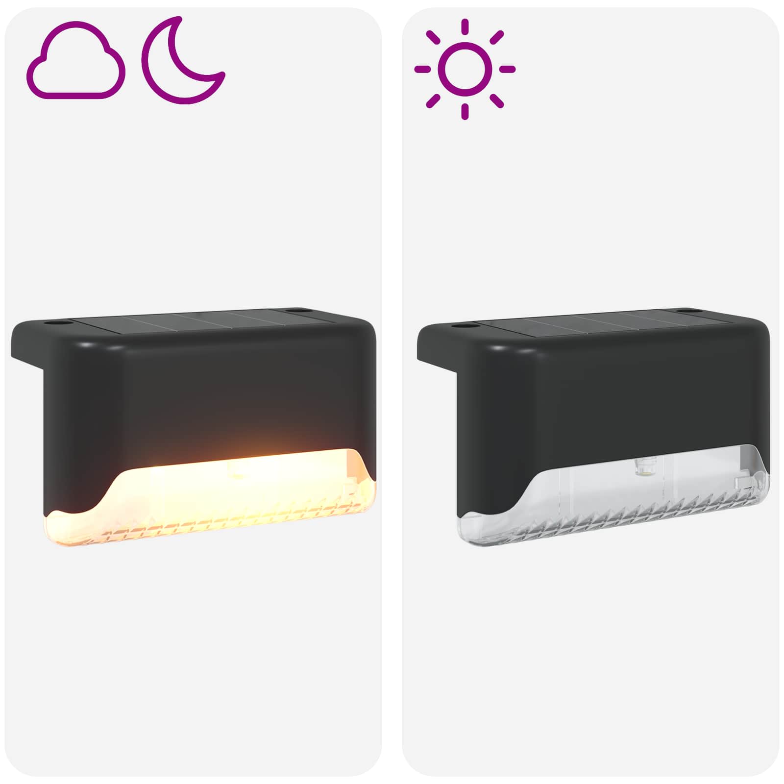 Luci solari da esterno con picchetto 4 pz Bianco caldo 4,5 cm