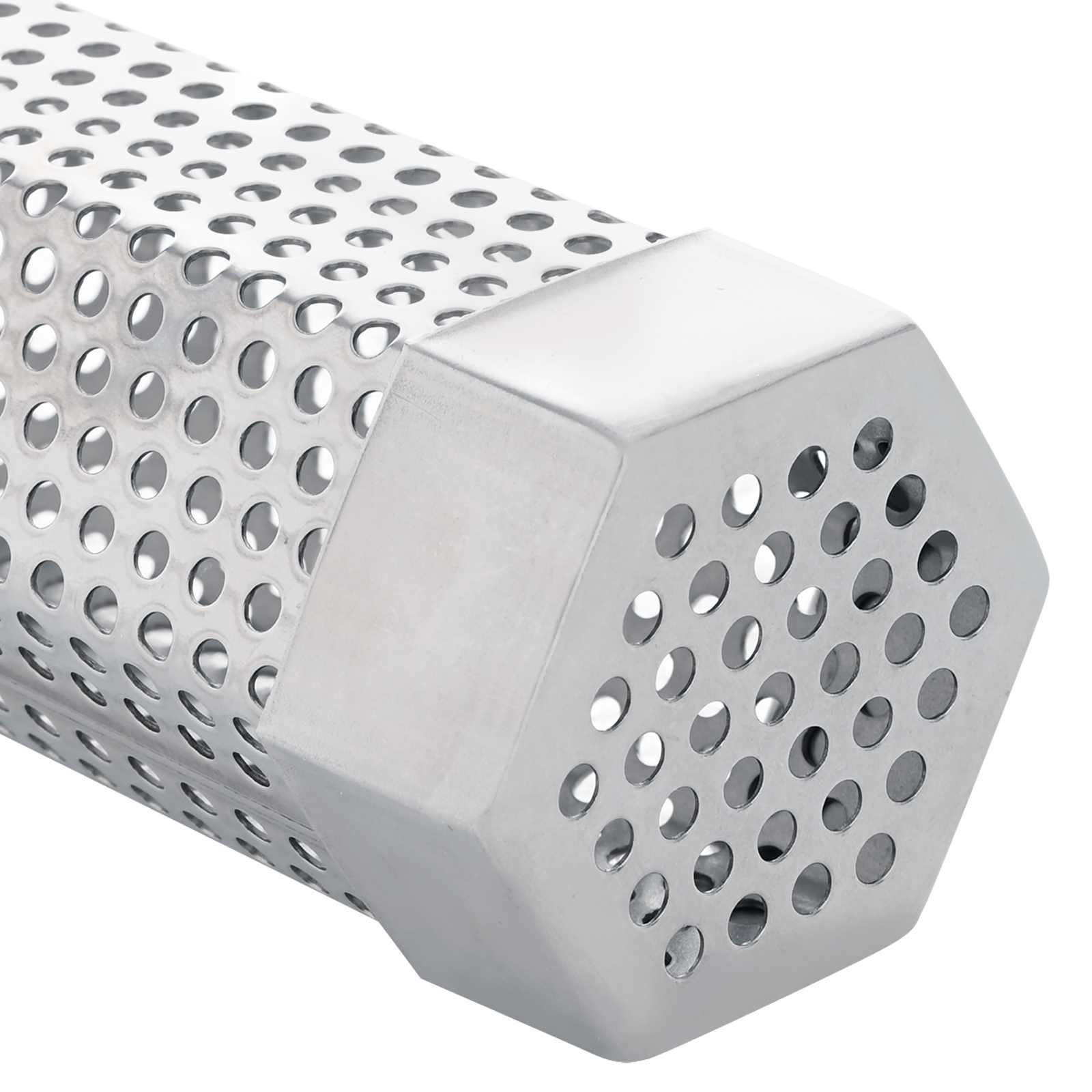 Tubo affumicatore 2 pz 5 x 5 x 30 cm Acciaio Inox 304 Argento