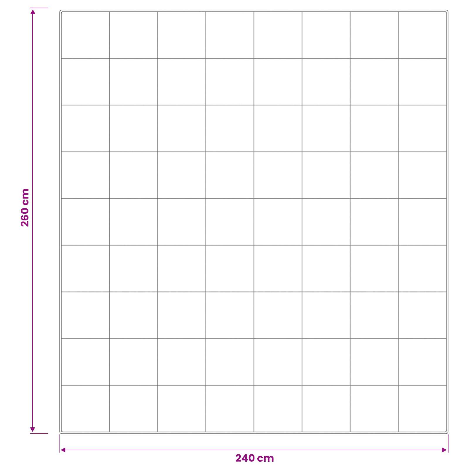 Piumone FULDA 240 x 260 cm Inverno 300 GSM 90% piuma d'oca