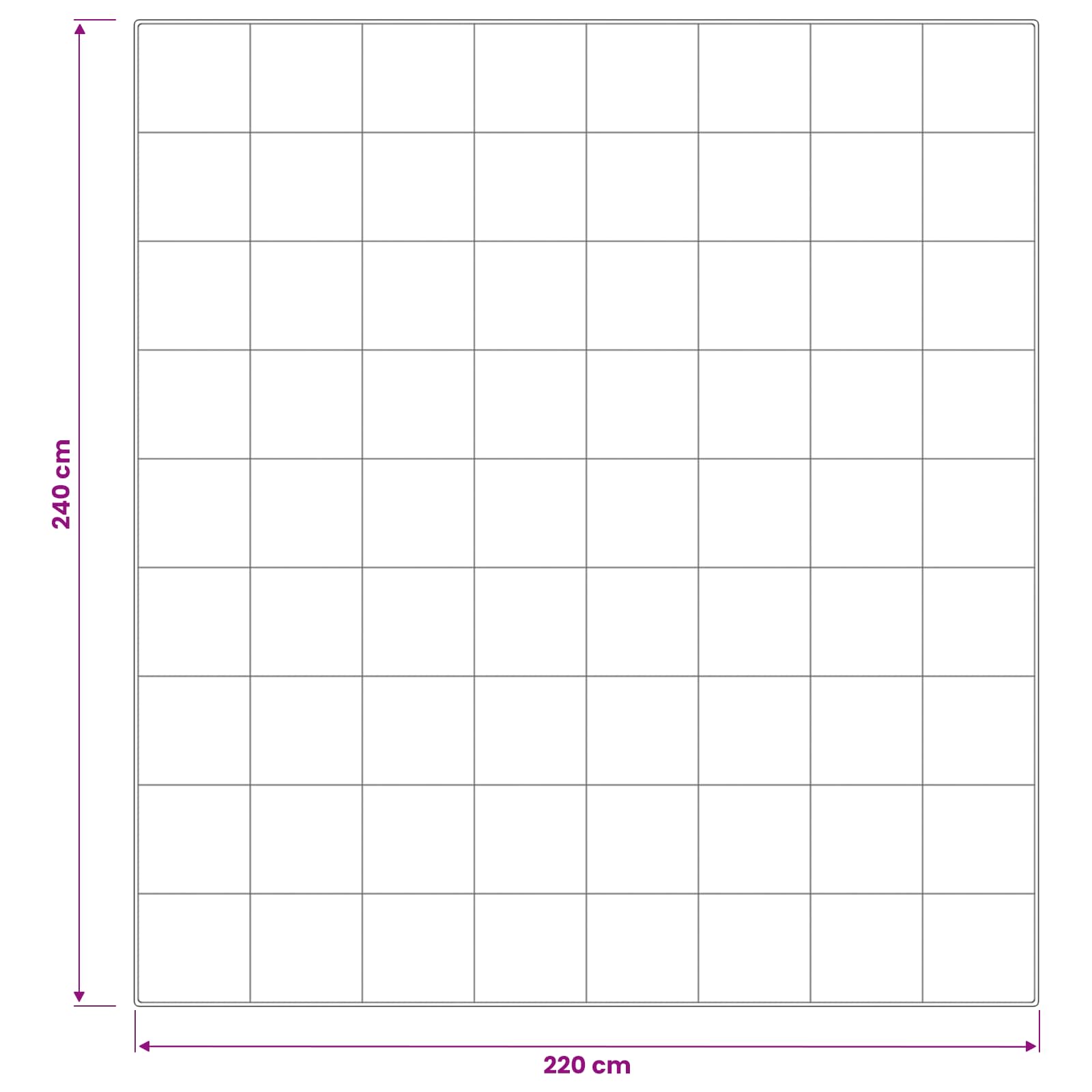 Piumone 220x240 cm 4 stagioni 300 GSM Lana Australiana Bianco
