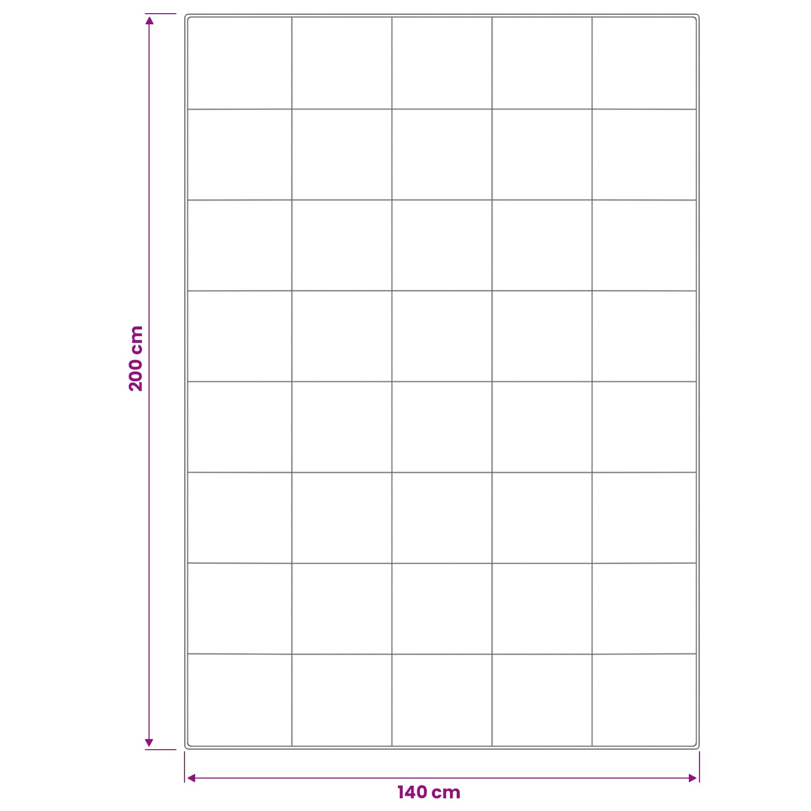 Piumone 140x200 cm Inverno 450 GSM Lana Australiana Bianco