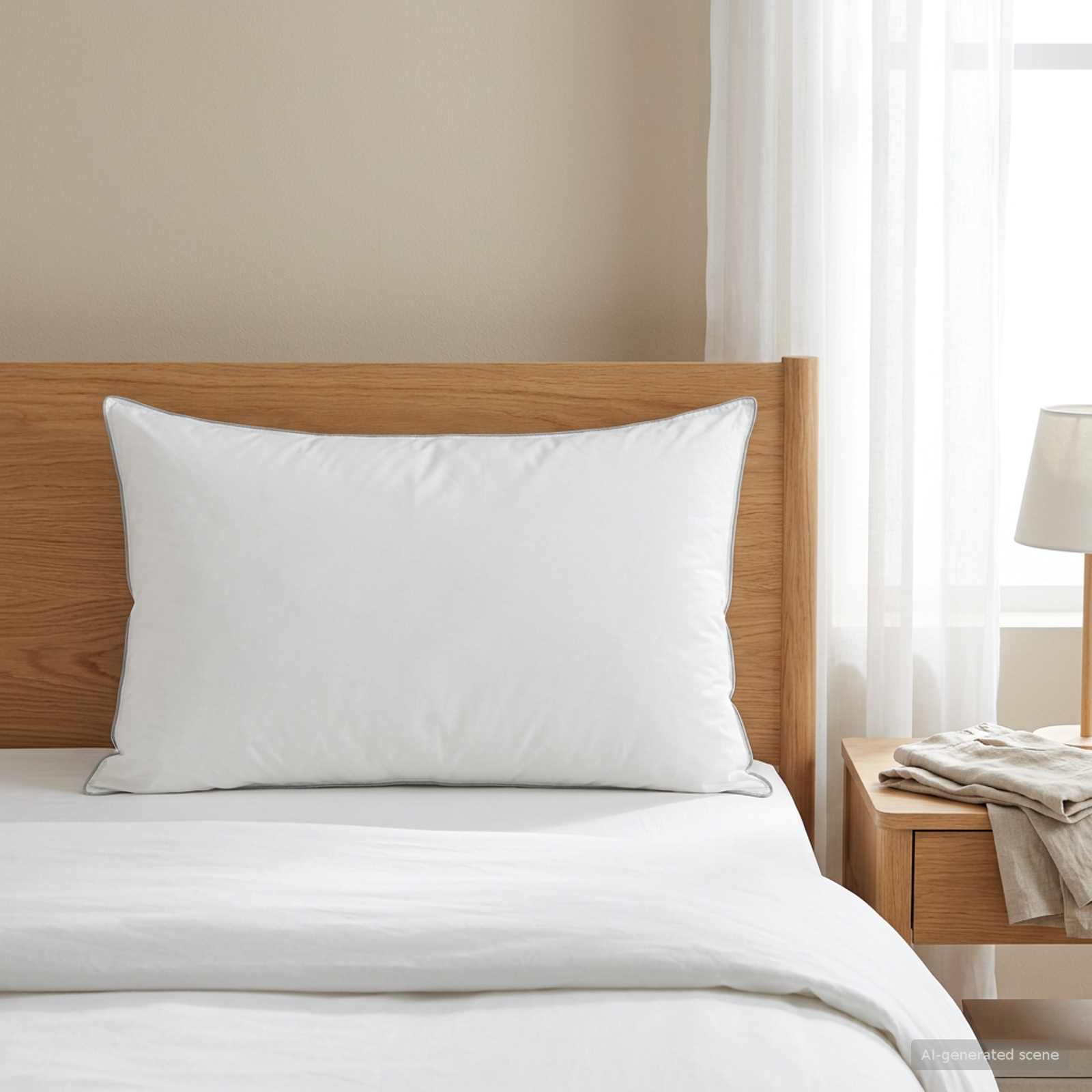 Cuscino 40 x 80 cm Lana Australiana Bianco