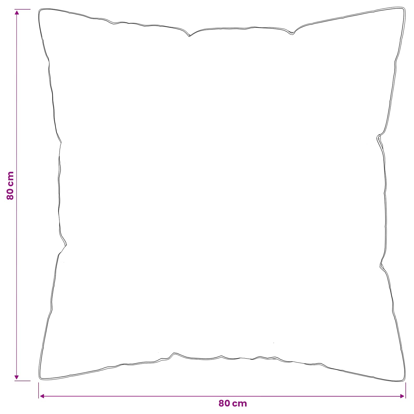 Cuscino 80 x 80 cm Lana Australiana Bianco