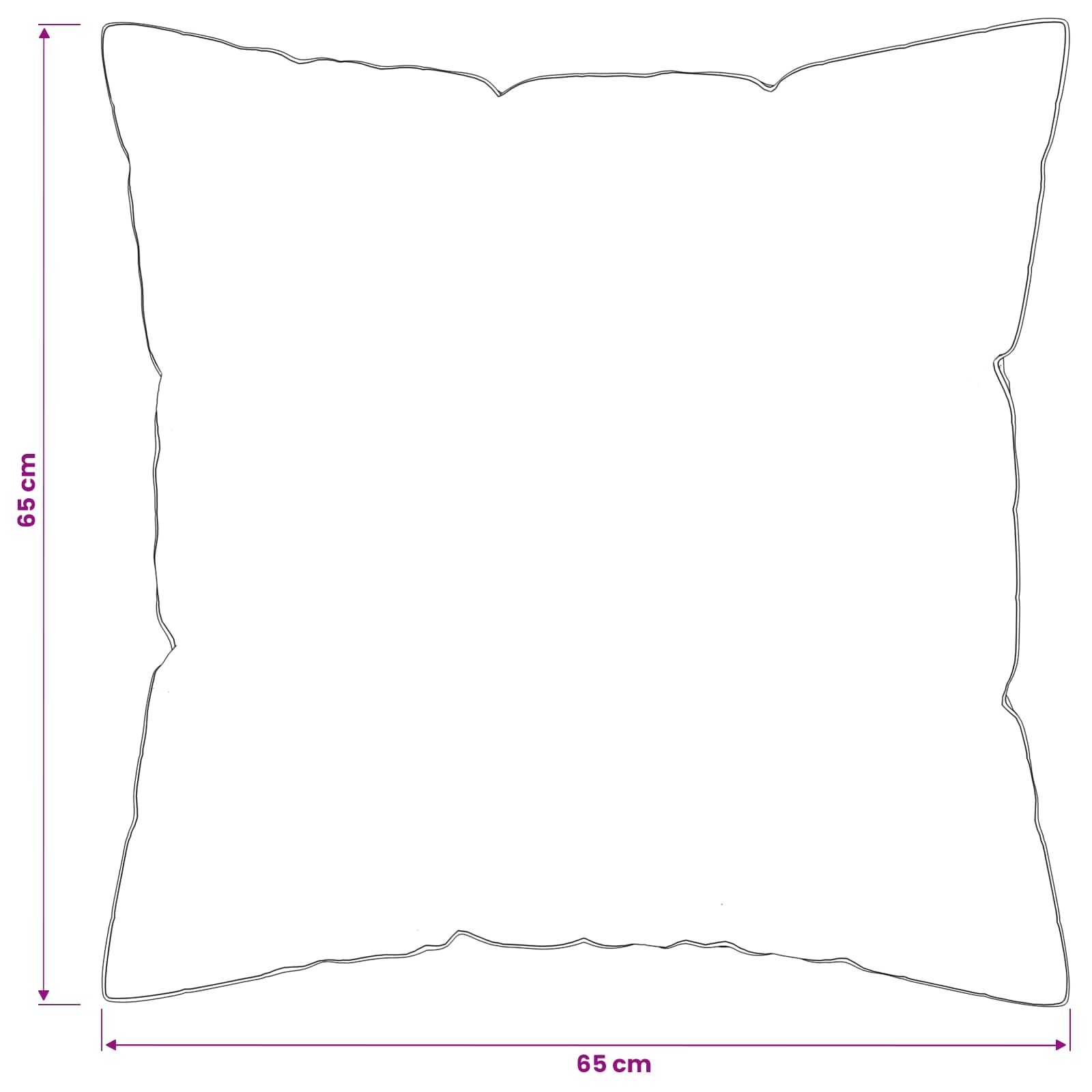 Cuscino 2 pz 65 x 65 cm Lana Australiana Bianco