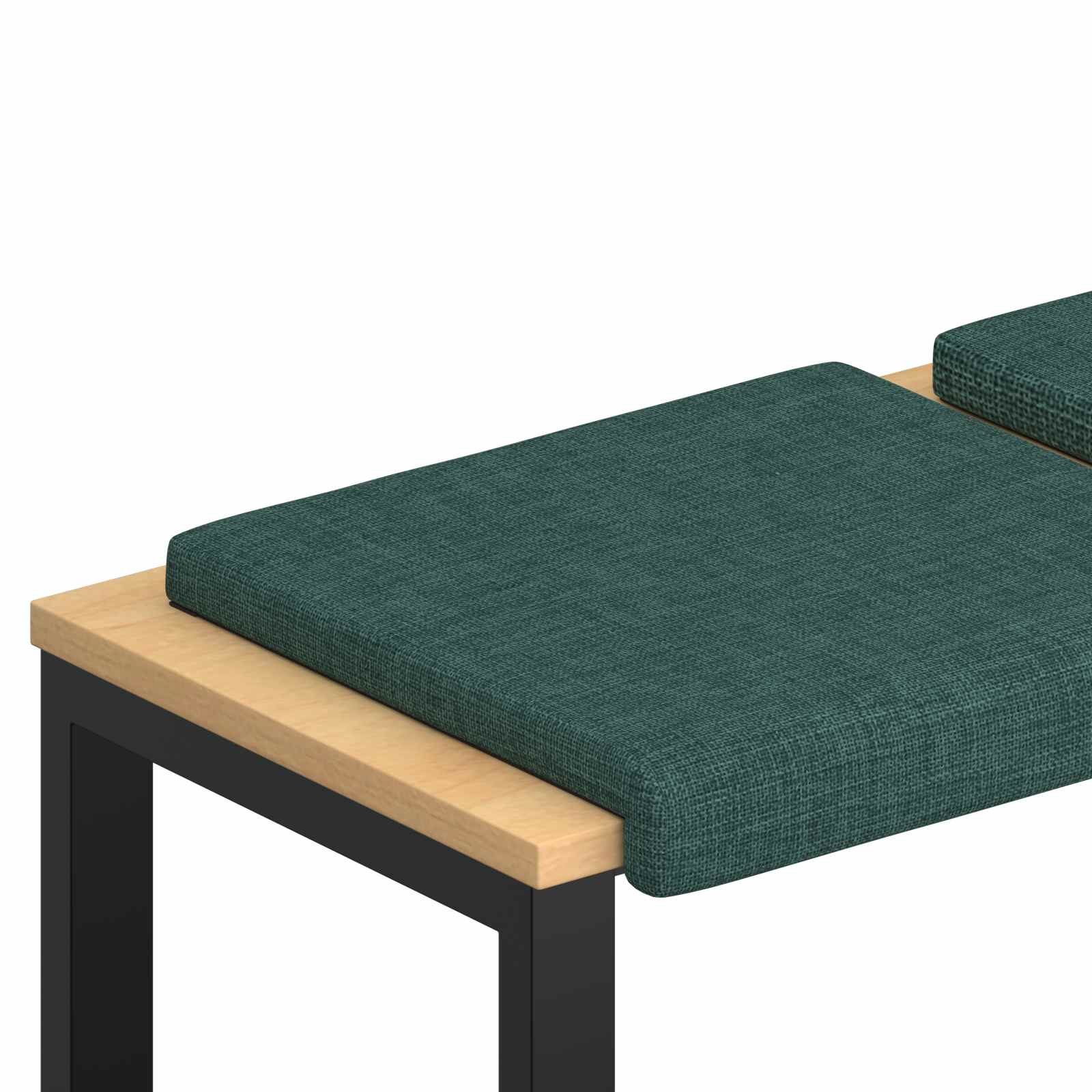 Cuscino per panchina 2 pz Tessuto Verde Scuro Profondità 35 cm