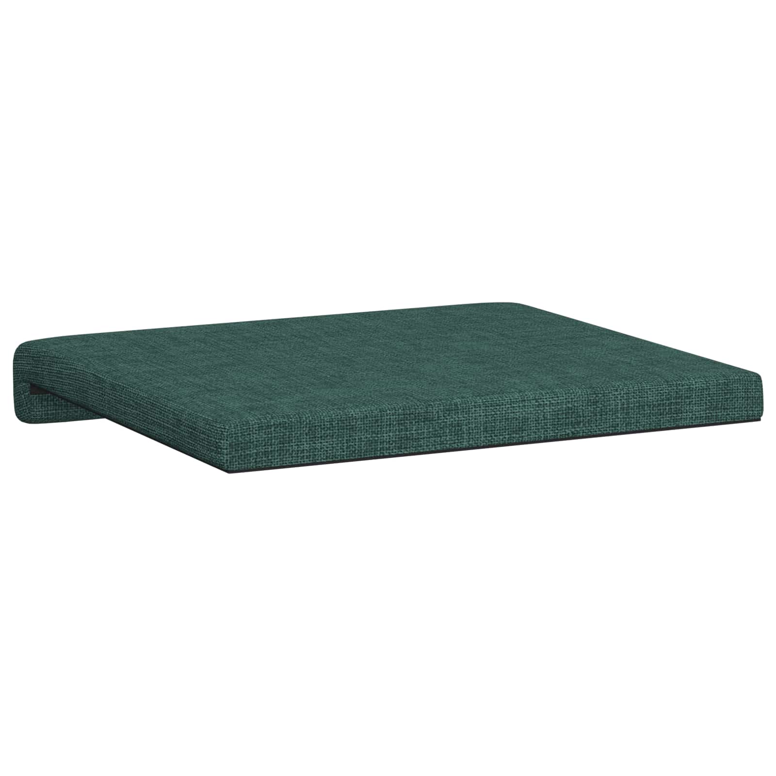 Cuscino per panchina 2 pz Tessuto Verde Scuro Profondità 35 cm