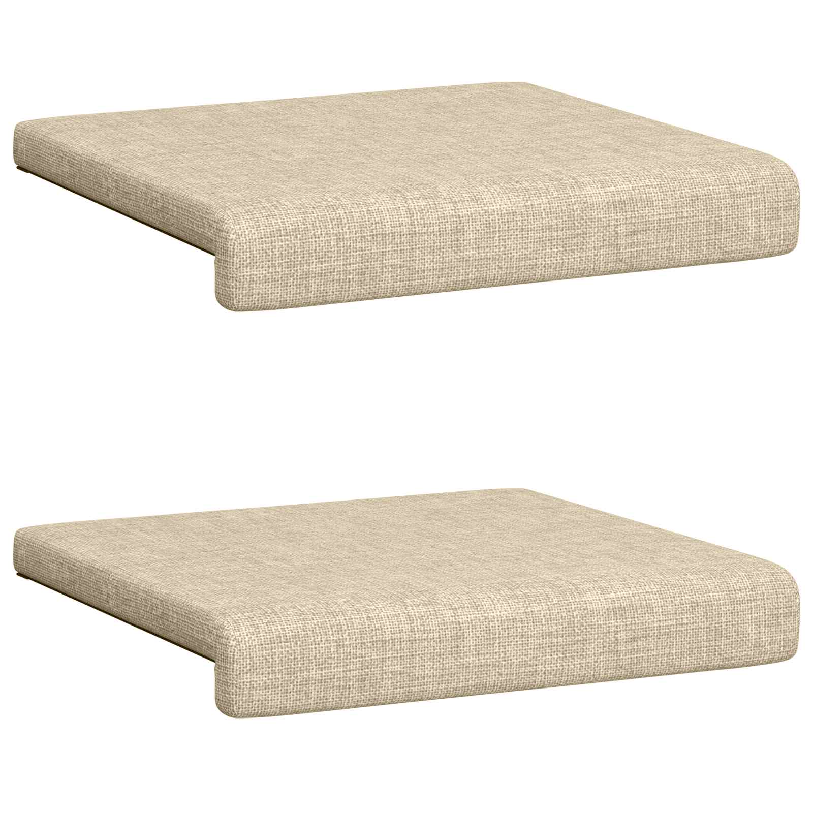 Cuscino per panchina 2 pz Tessuto Crema Profondità 35 cm