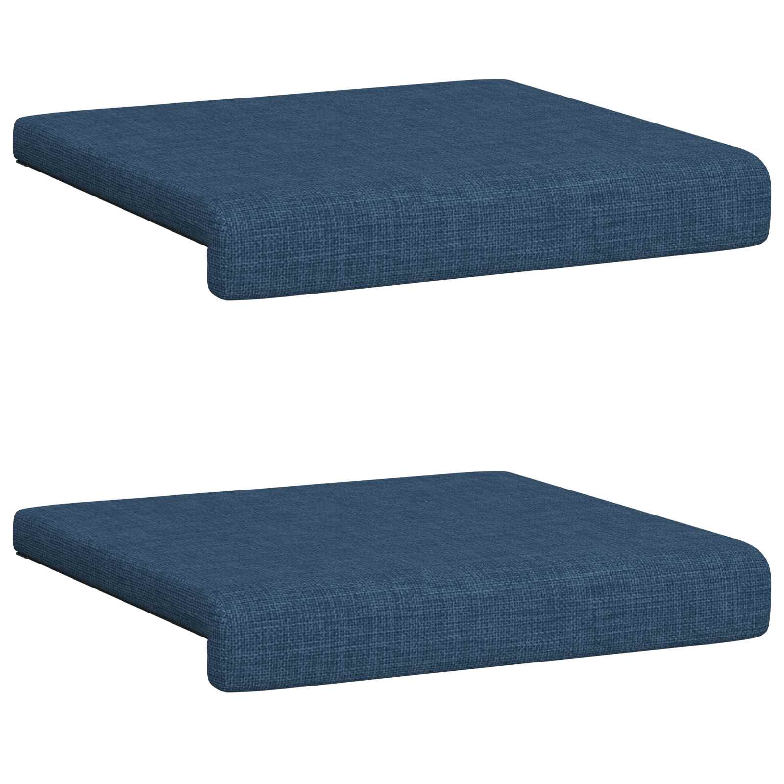 Cuscino per panchina 2 pz Tessuto Blu Profondità 35 cm