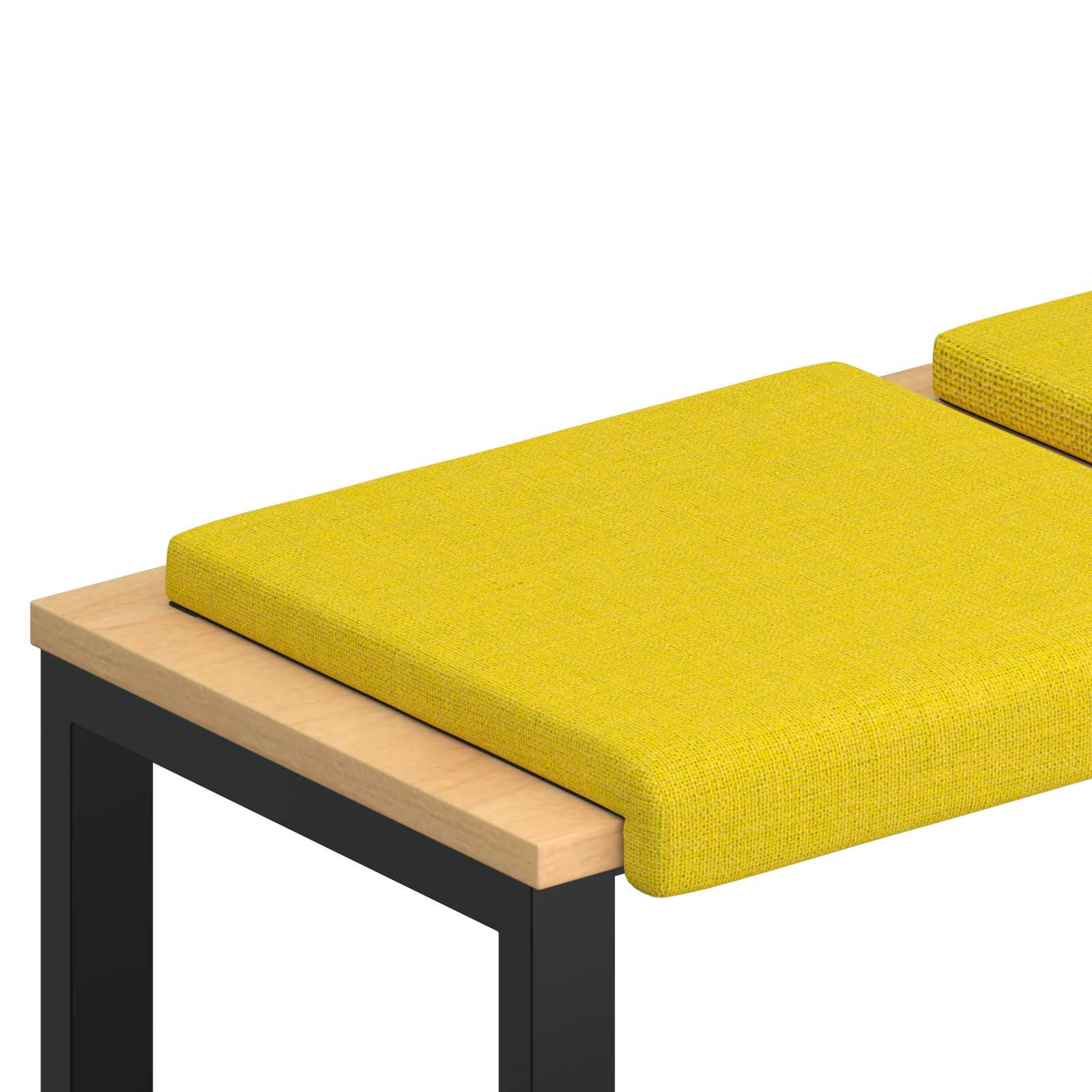 Cuscino per panchina 2 pz Tessuto Giallo Chiaro