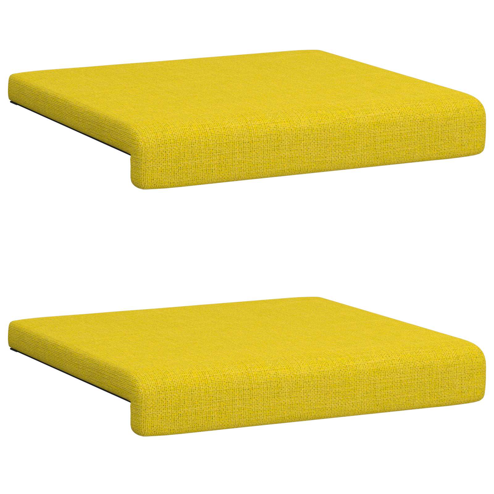 Cuscino per panchina 2 pz Tessuto Giallo Chiaro