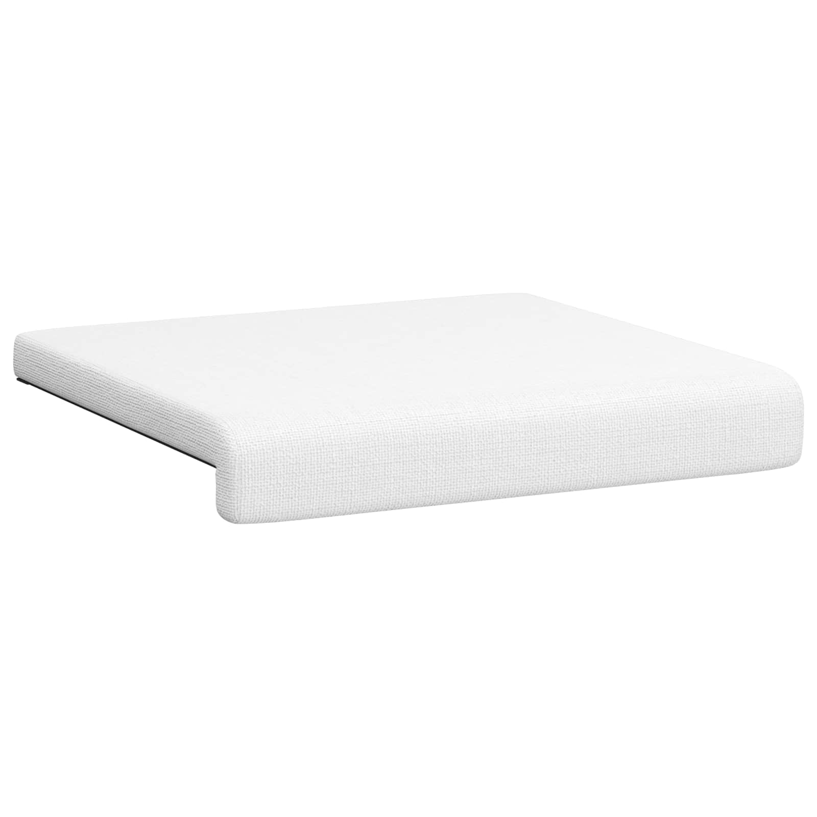 Cuscino per panchina 2 pz Tessuto Bianco Profondità 35 cm
