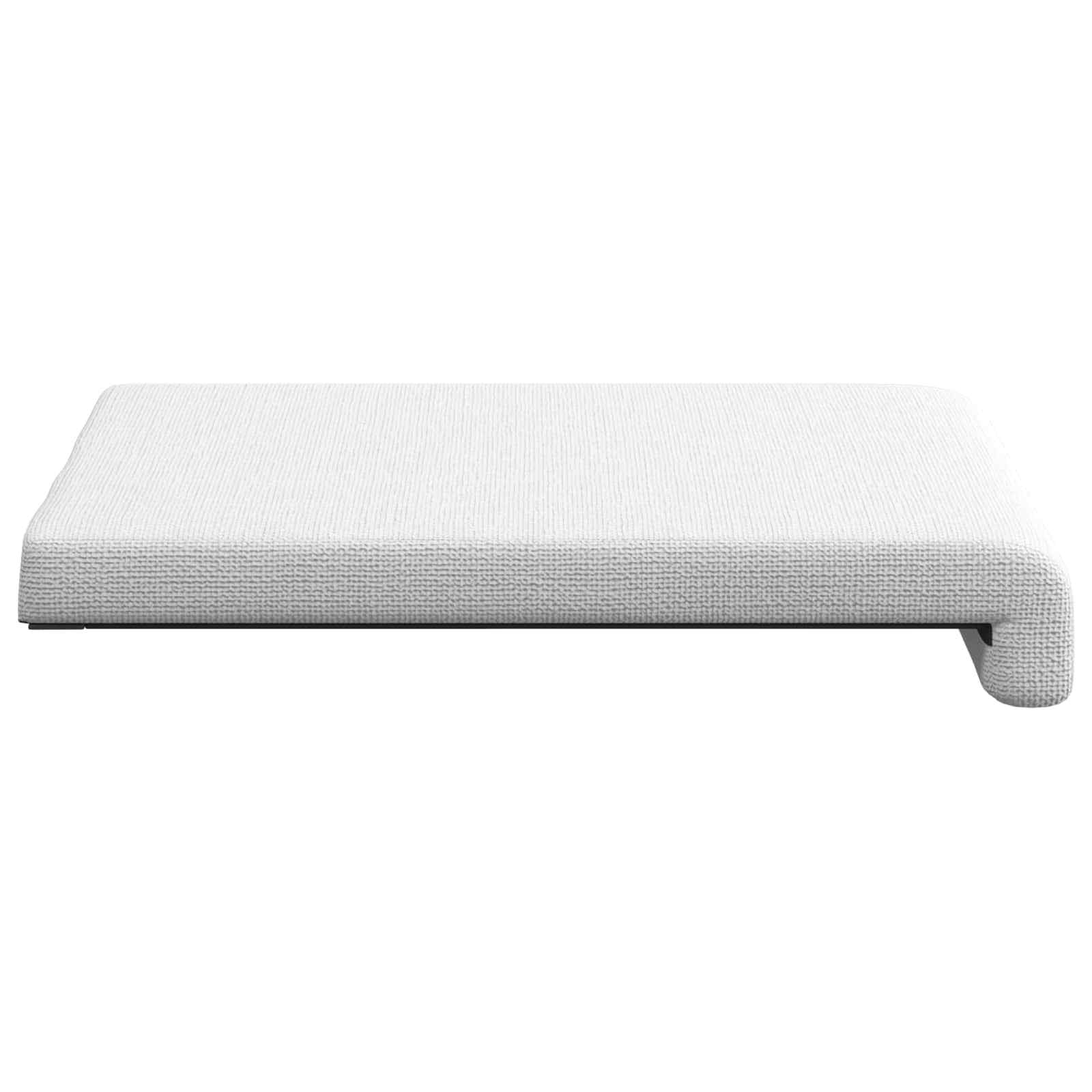 Cuscino per panchina 2 pz Tessuto Bianco Profondità 35 cm