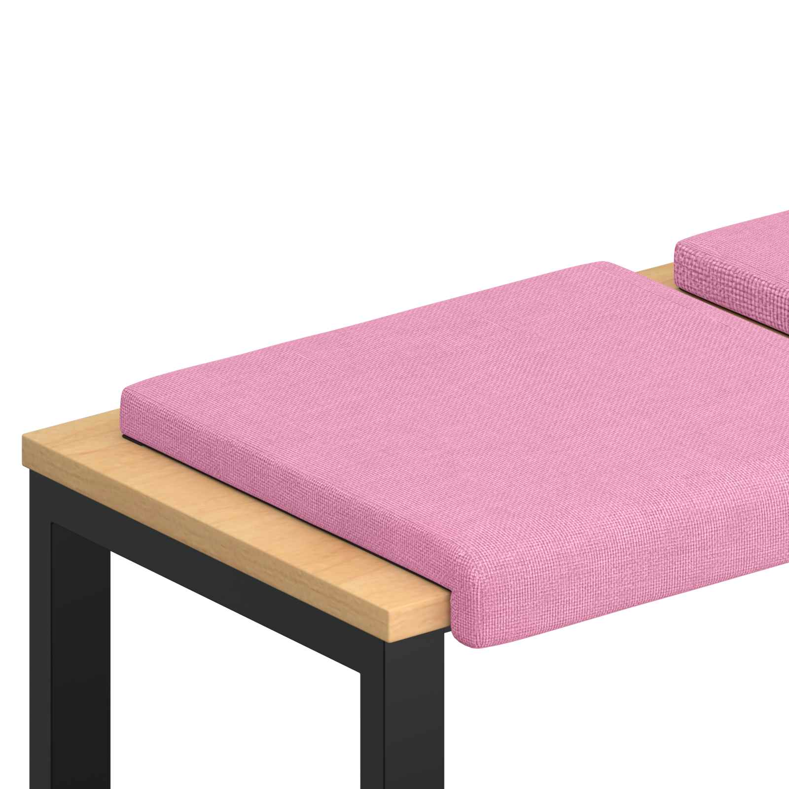 Cuscino per panchina 2 pz Tessuto Rosa Profondità 35 cm