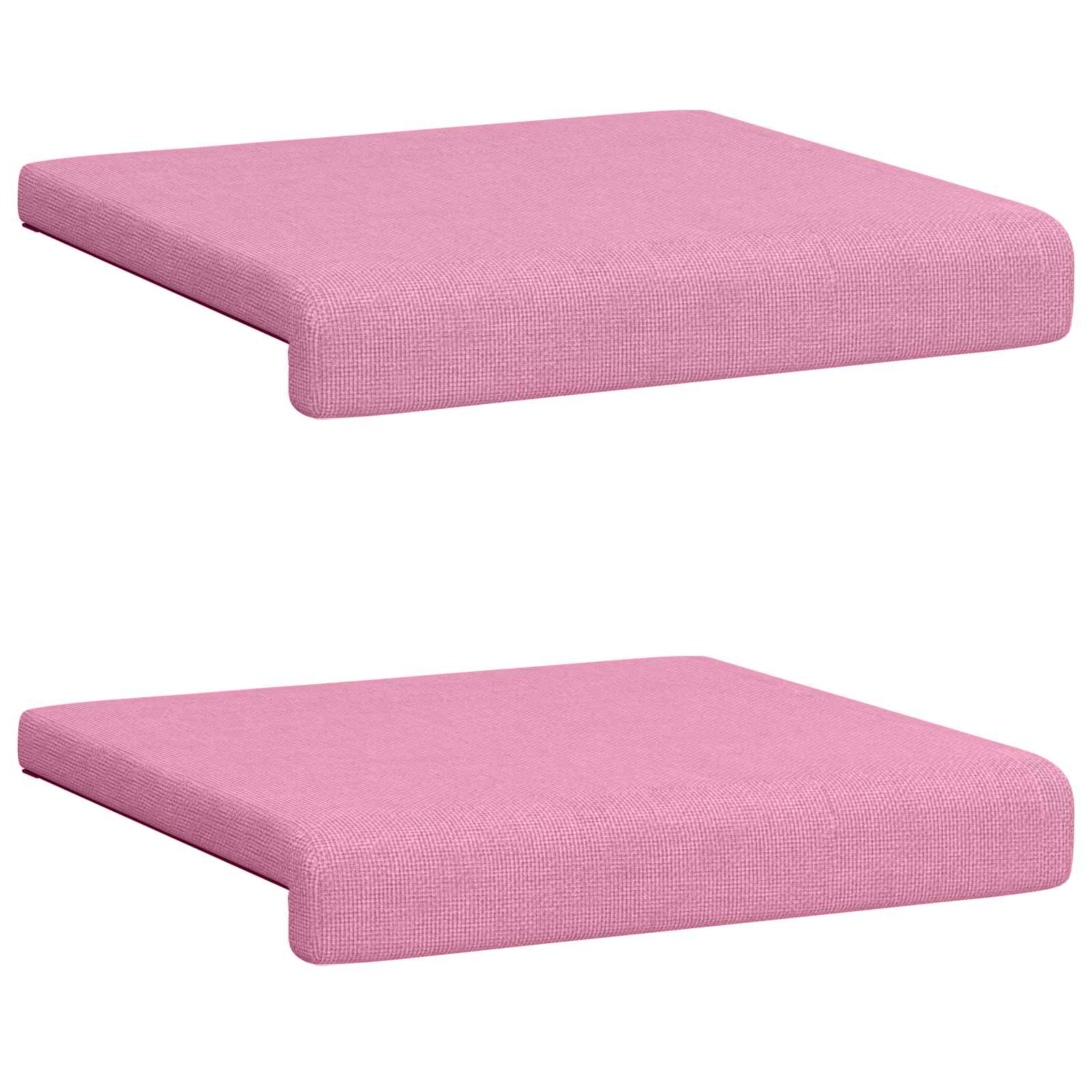 Cuscino per panchina 2 pz Tessuto Rosa Profondità 35 cm