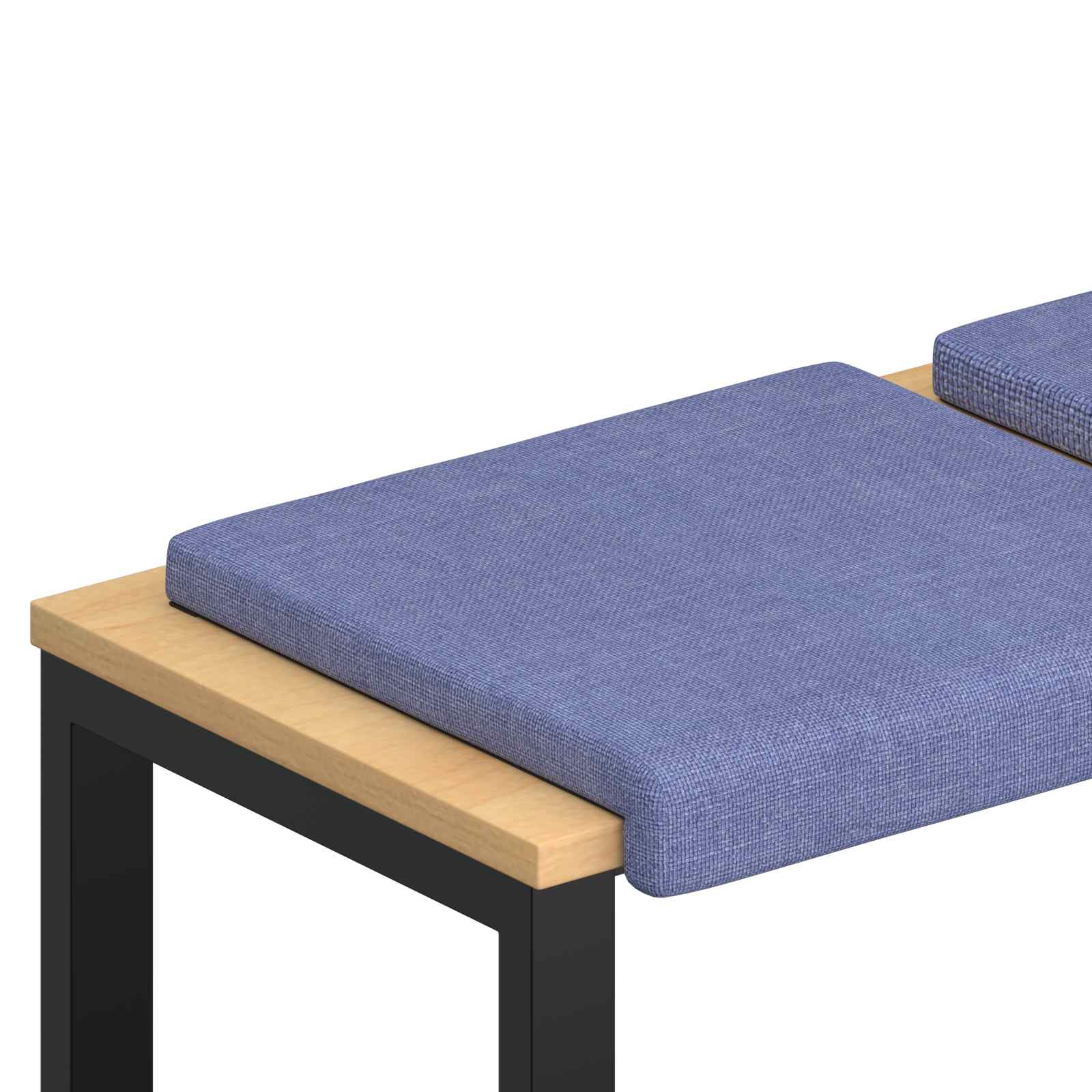 Cuscino per panchina 2 pz Tessuto Blu jeans Profondità 35 cm