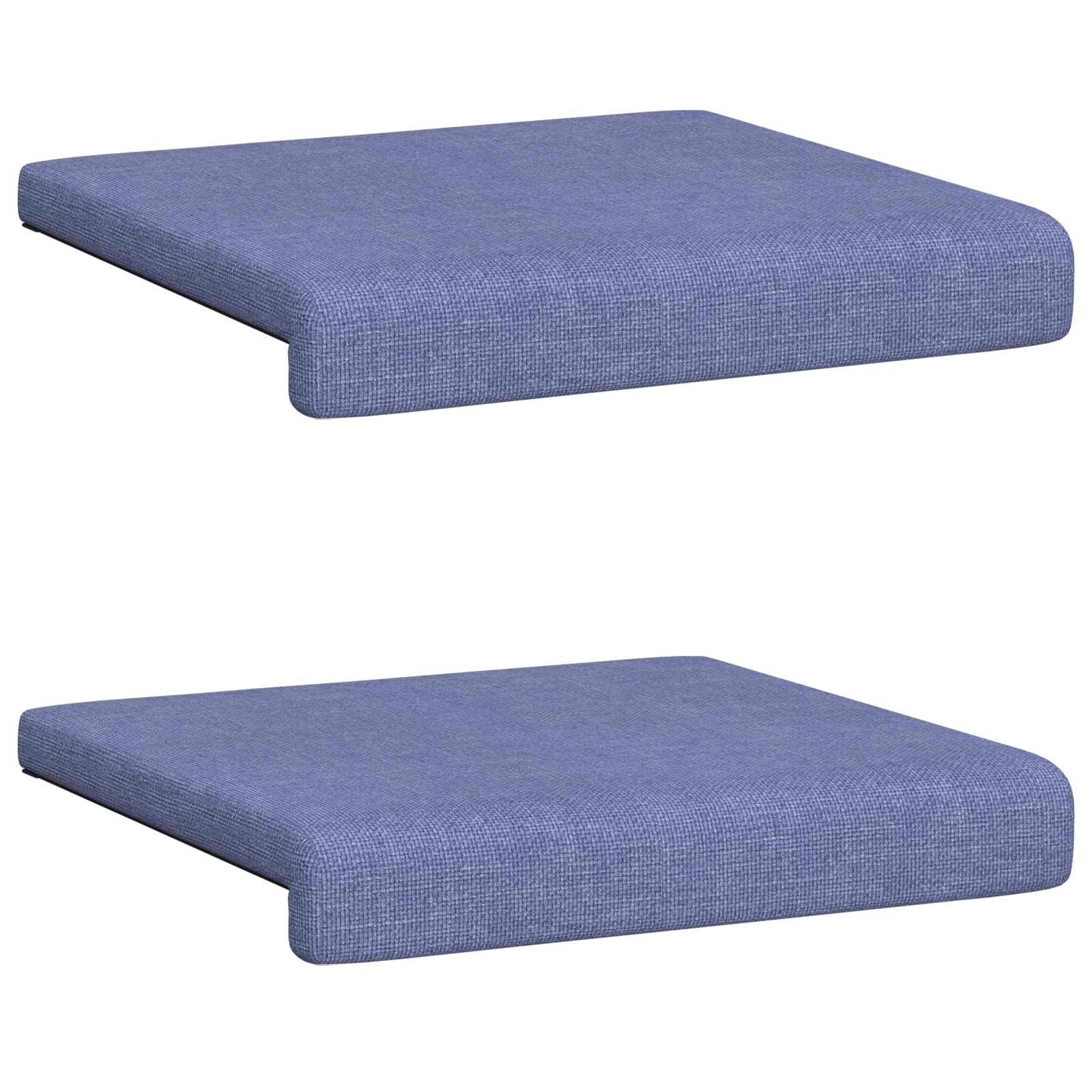 Cuscino per panchina 2 pz Tessuto Blu jeans Profondità 35 cm