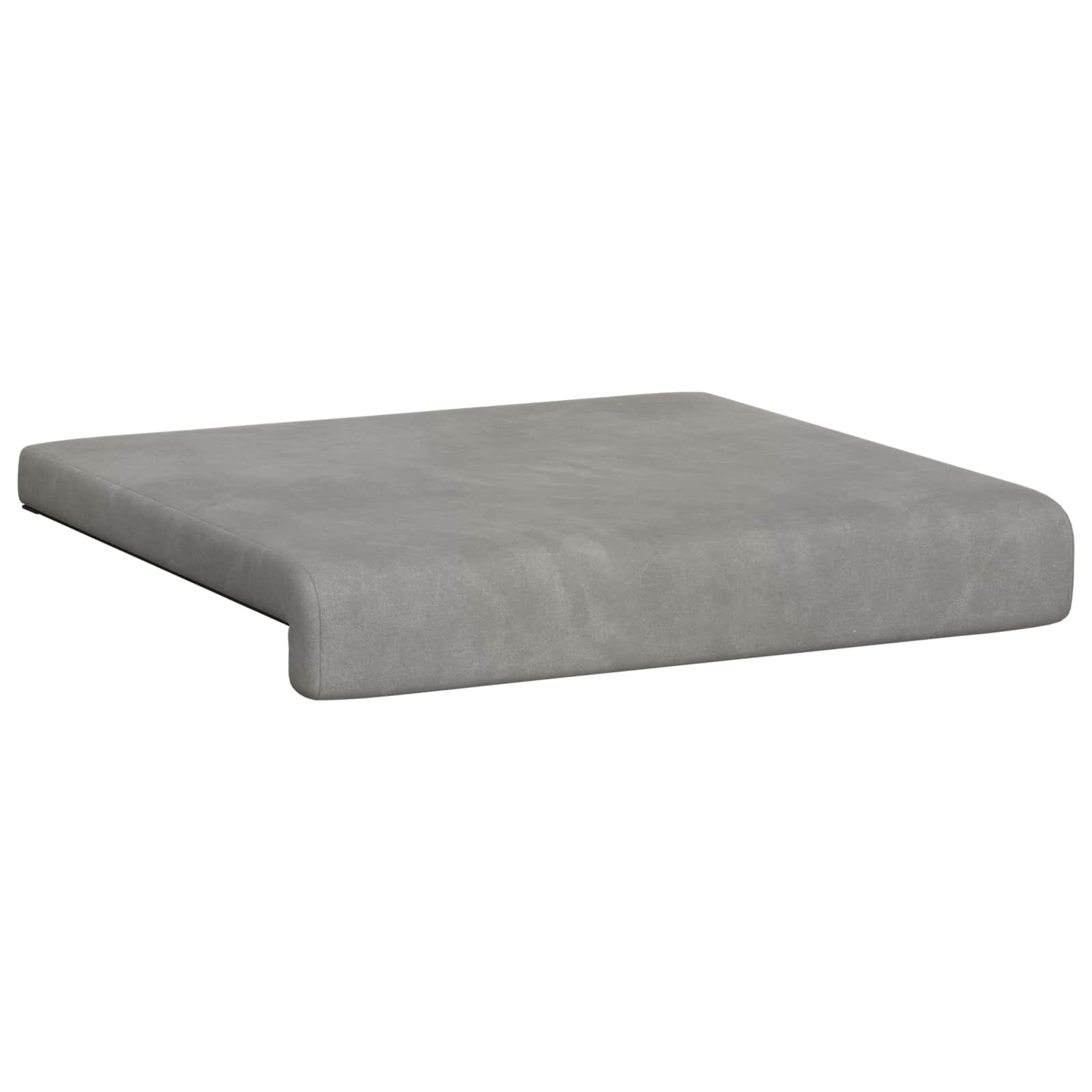 Cuscino per panchina 2 pz Velluto Grigio Chiaro