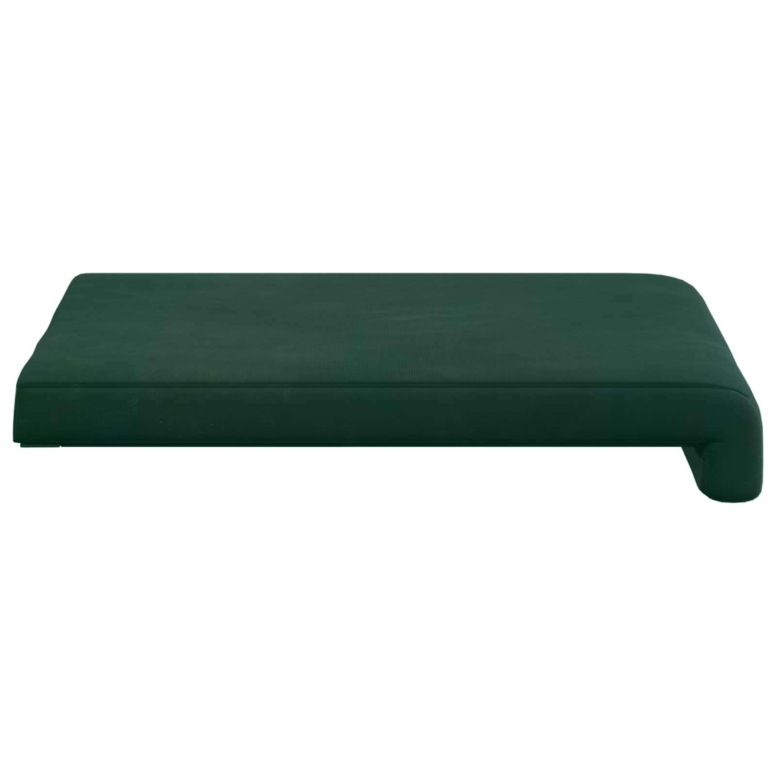 Cuscino per panchina 2 pz Velluto Verde Scuro Profondità 35 cm