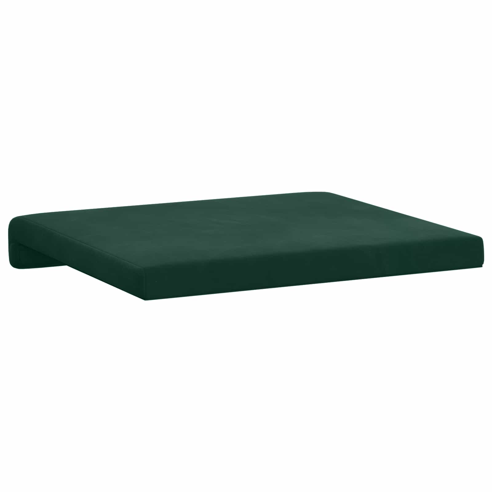 Cuscino per panchina 2 pz Velluto Verde Scuro Profondità 35 cm