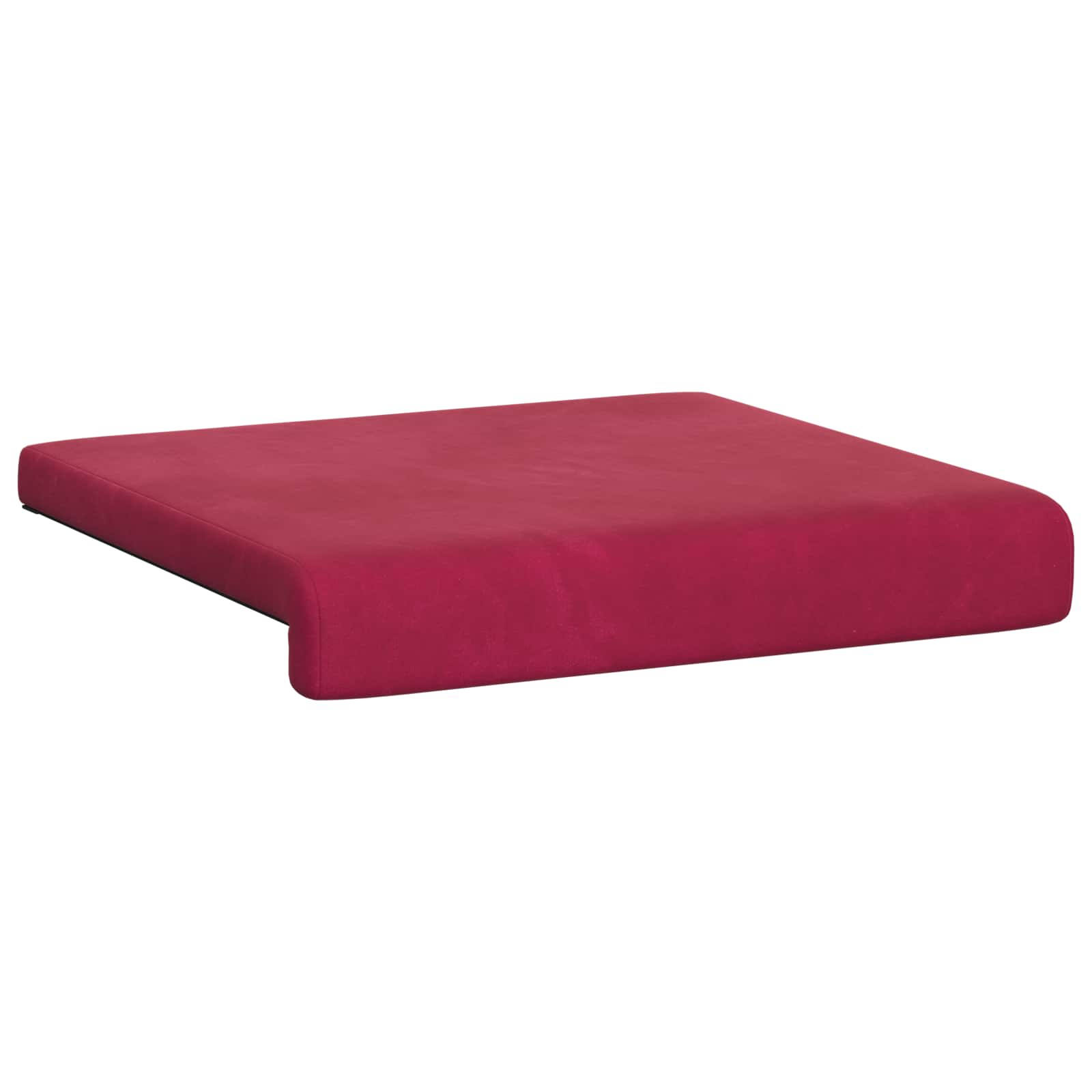 Cuscino per panchina 2 pz Velluto Rosso Vino Profondità 35 cm