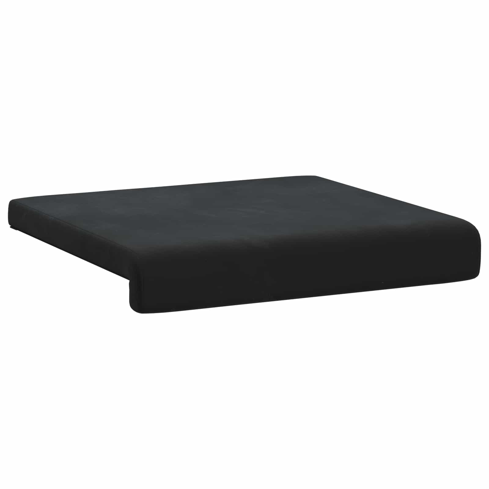 Cuscino per panchina 2 pz Velluto Nero Profondità 35 cm