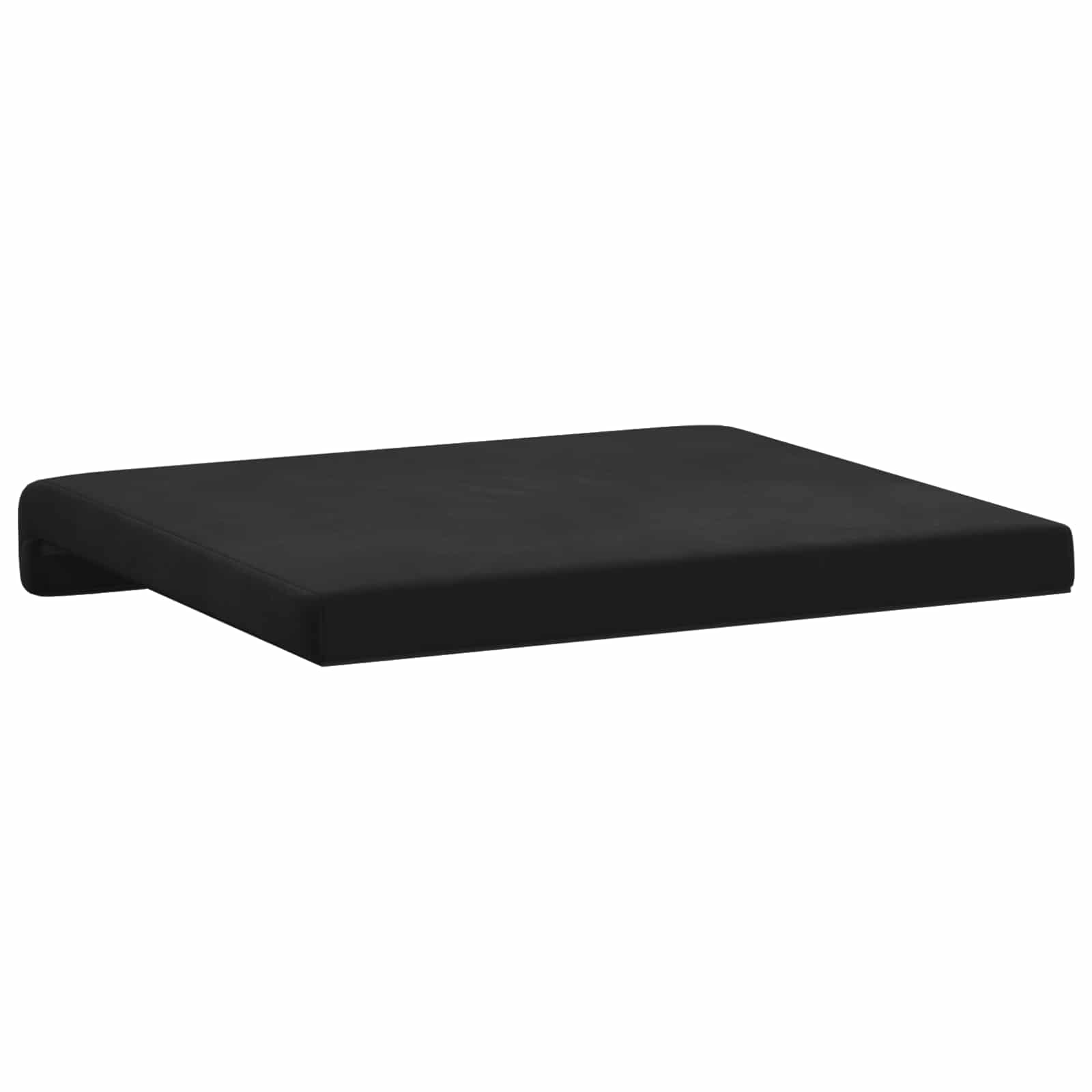 Cuscino per panchina 2 pz Velluto Nero Profondità 35 cm
