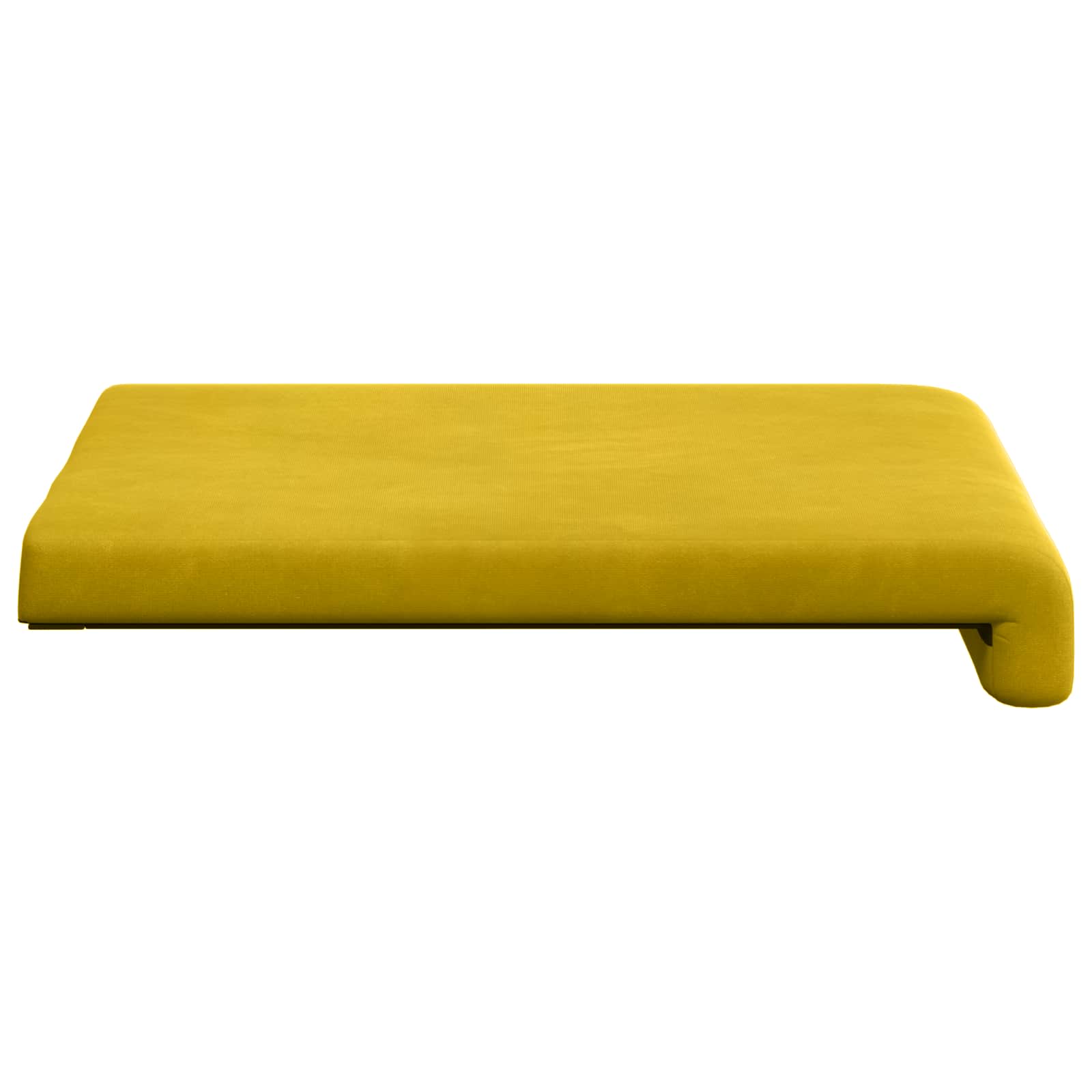 Cuscino per panchina 2 pz Velluto Giallo Profondità 35 cm
