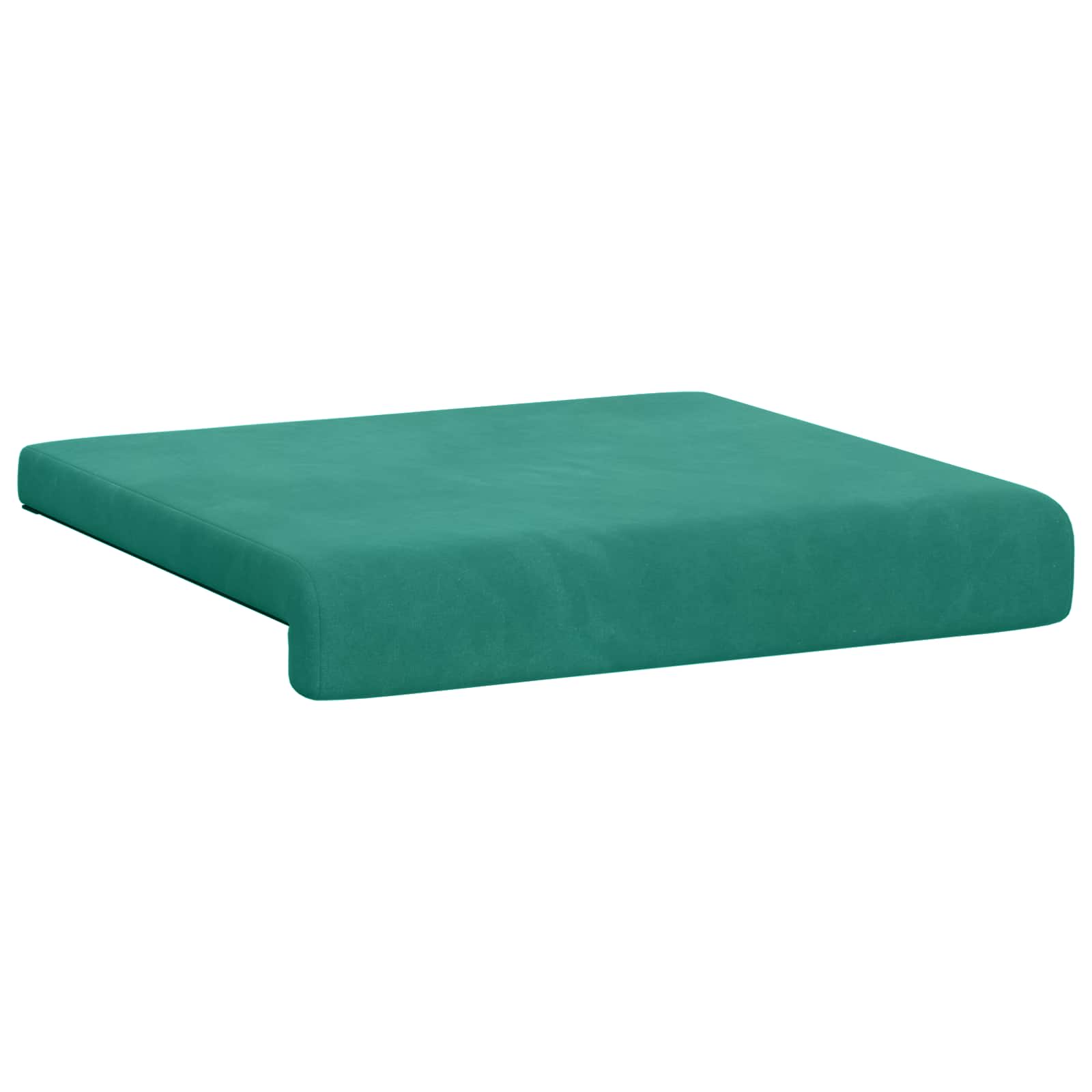 Cuscino per panchina 2 pz Velluto Turchese Profondità 35 cm