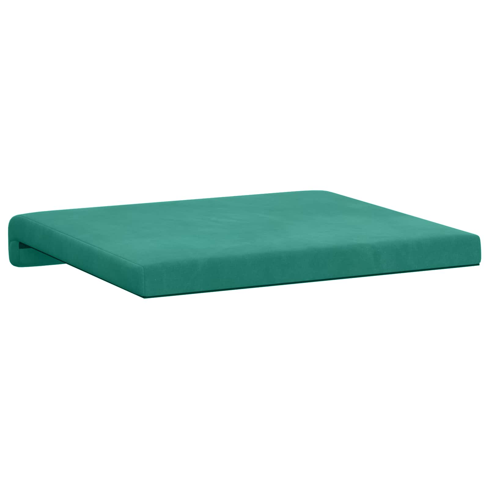 Cuscino per panchina 2 pz Velluto Turchese Profondità 35 cm