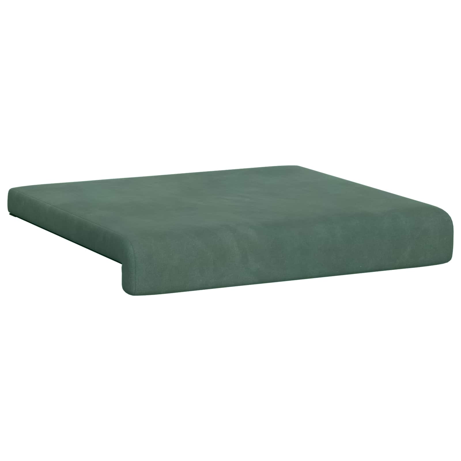 Cuscino per panchina 2 pz Velluto Verde Mare Profondità 35 cm