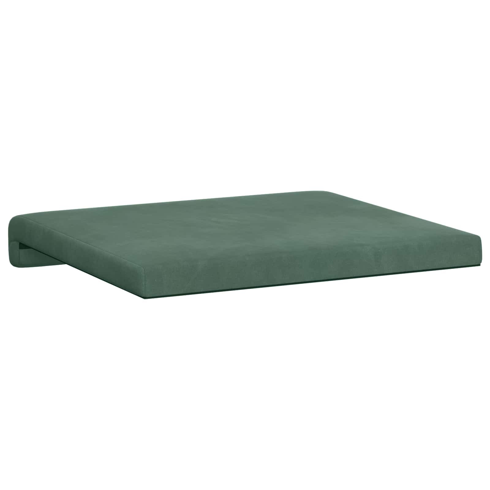 Cuscino per panchina 2 pz Velluto Verde Mare Profondità 35 cm