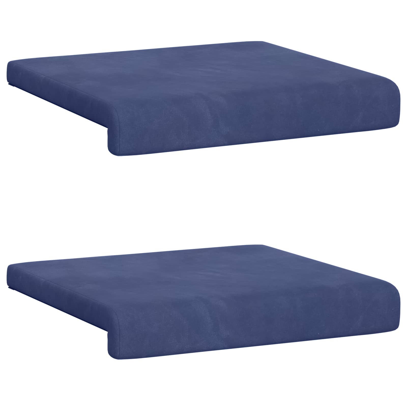 Cuscino per panchina 2 pz Velluto Blu Polizia Profondità 35 cm