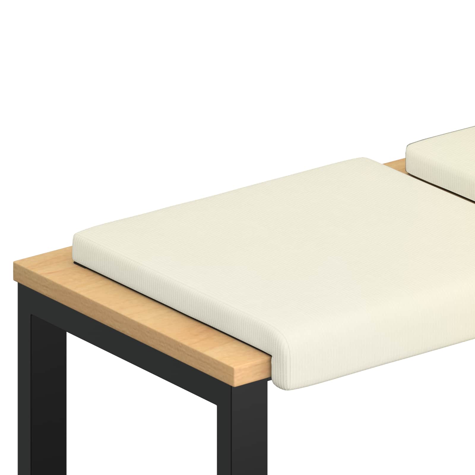 Cuscino per panchina 2 pz corduroy Crema Profondità 35 cm
