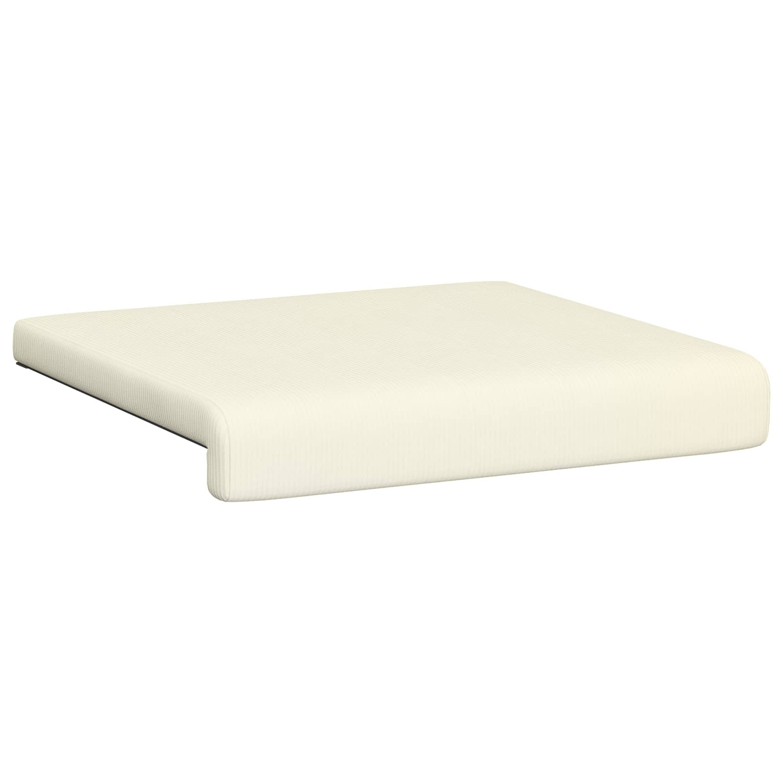 Cuscino per panchina 2 pz corduroy Crema Profondità 35 cm