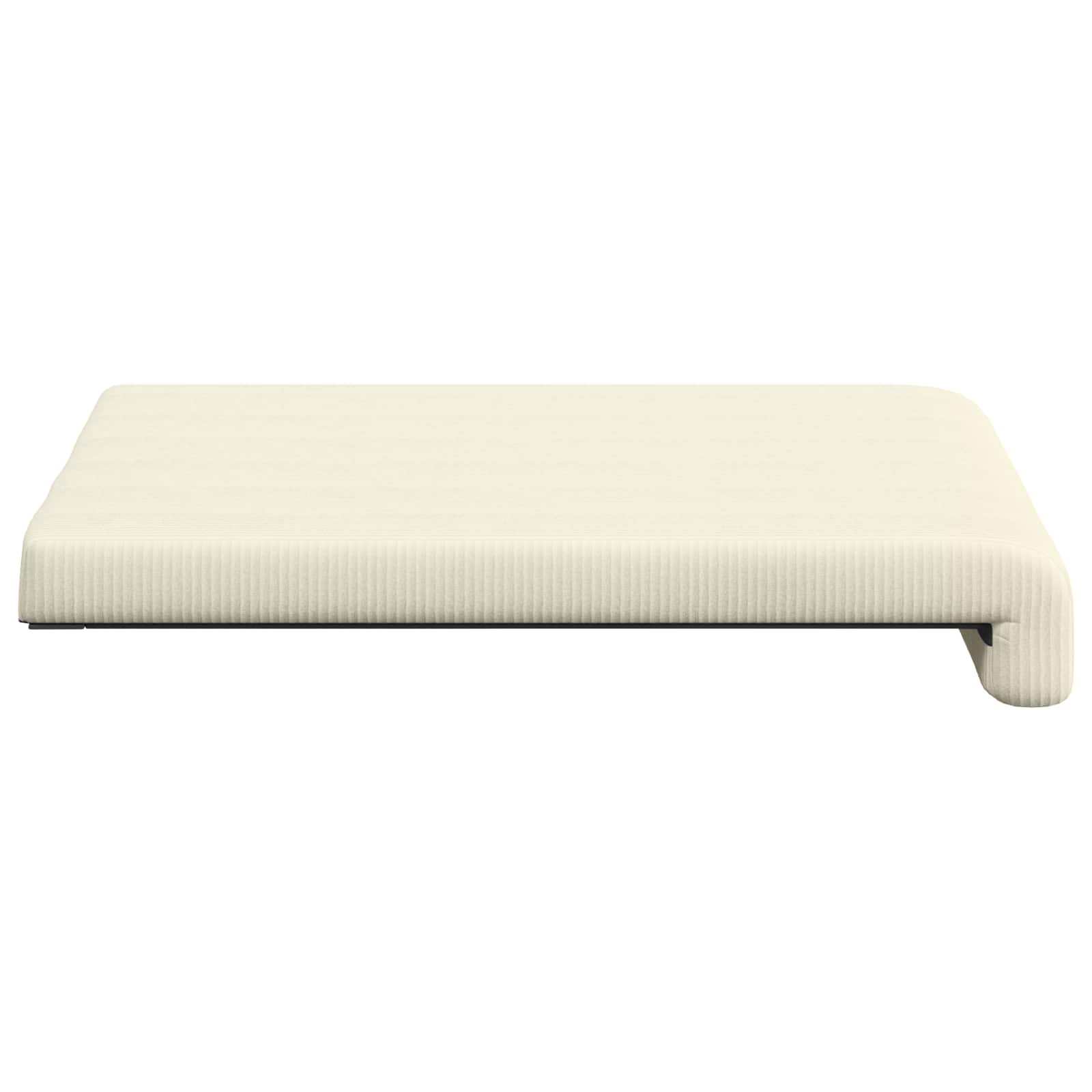 Cuscino per panchina 2 pz corduroy Crema Profondità 35 cm