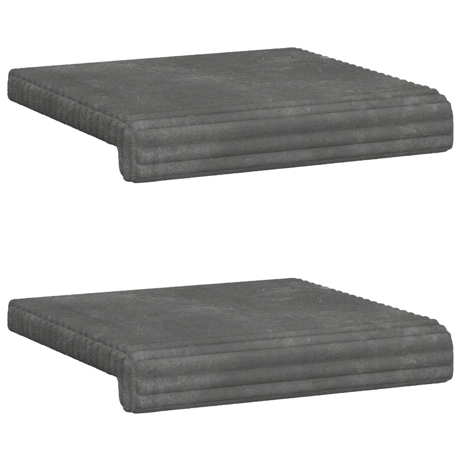 Cuscino per panchina 2 pz Corduroy Morbido Grigio Chiaro