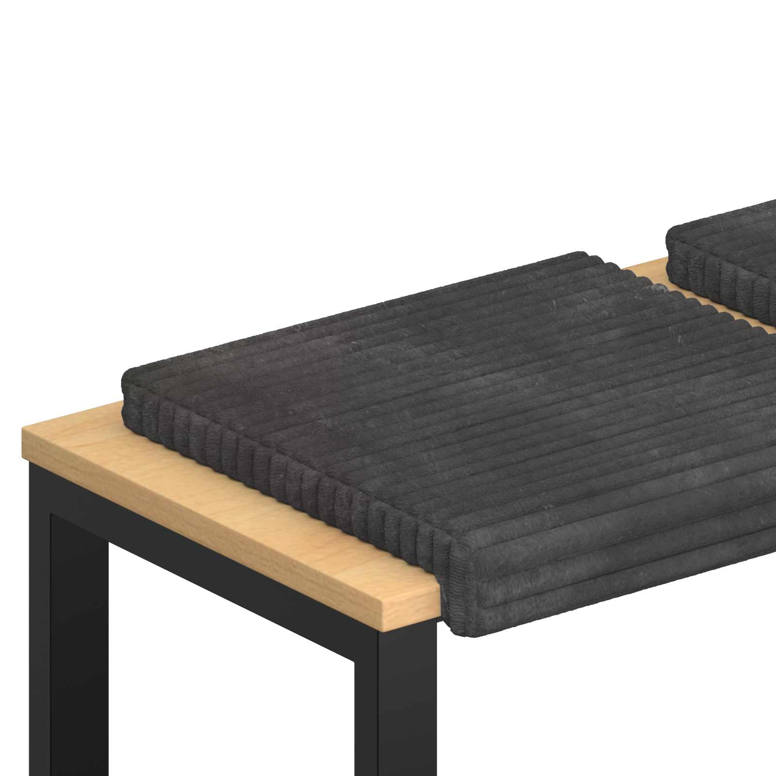 Cuscino per panchina 2 pz Corduroy Morbido Grigio Scuro
