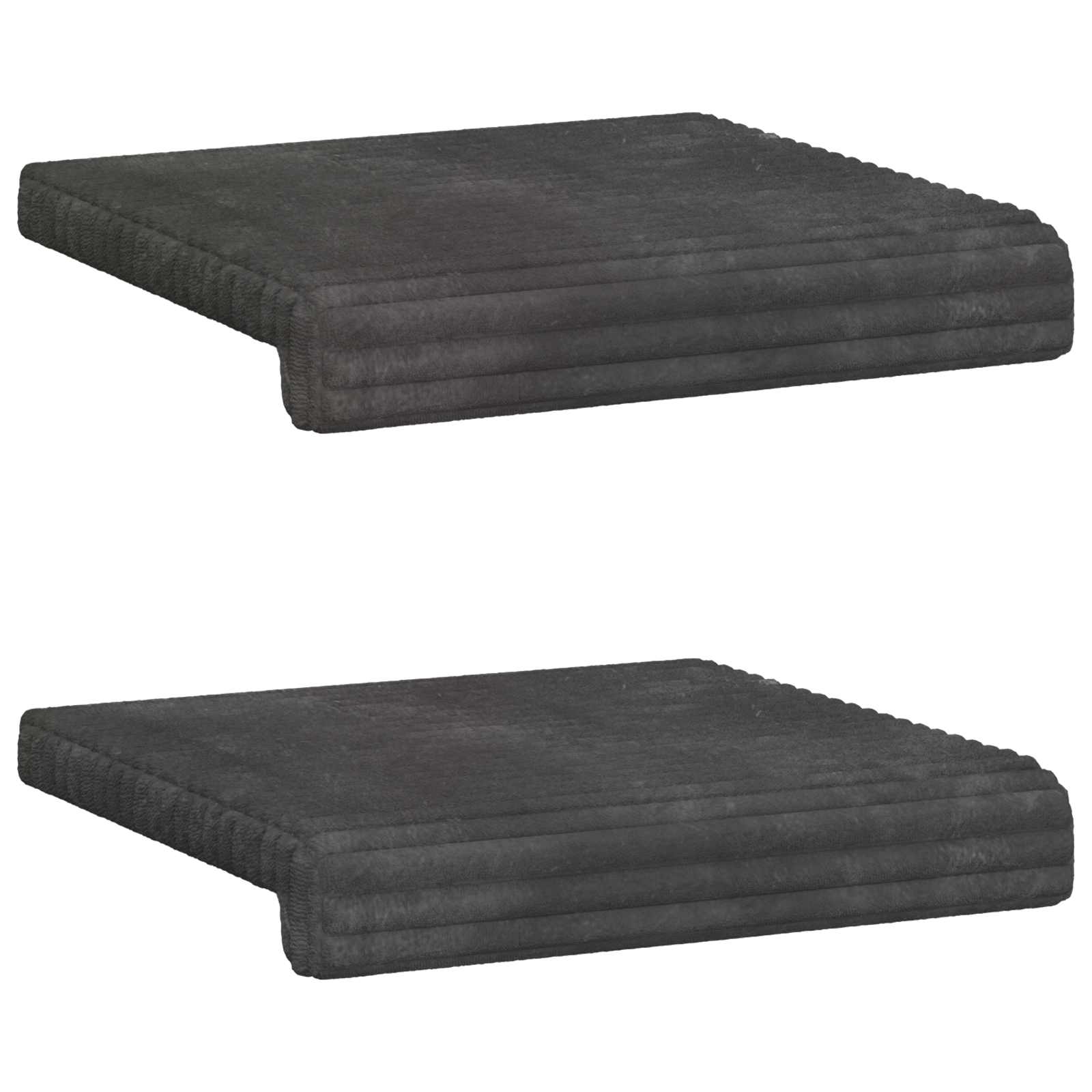 Cuscino per panchina 2 pz Corduroy Morbido Grigio Scuro