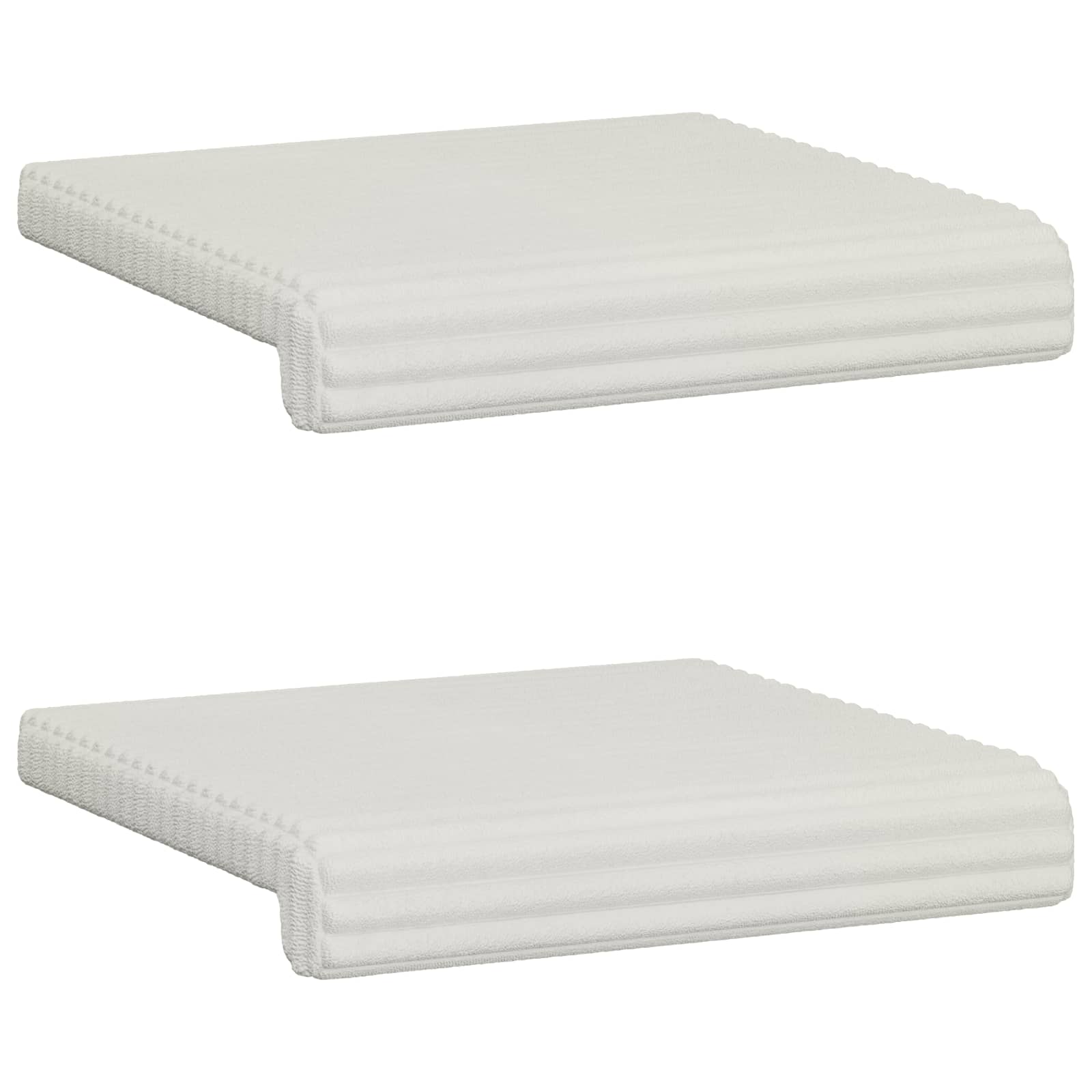 Cuscino per panchina 2 pz Corduroy Morbido Crema