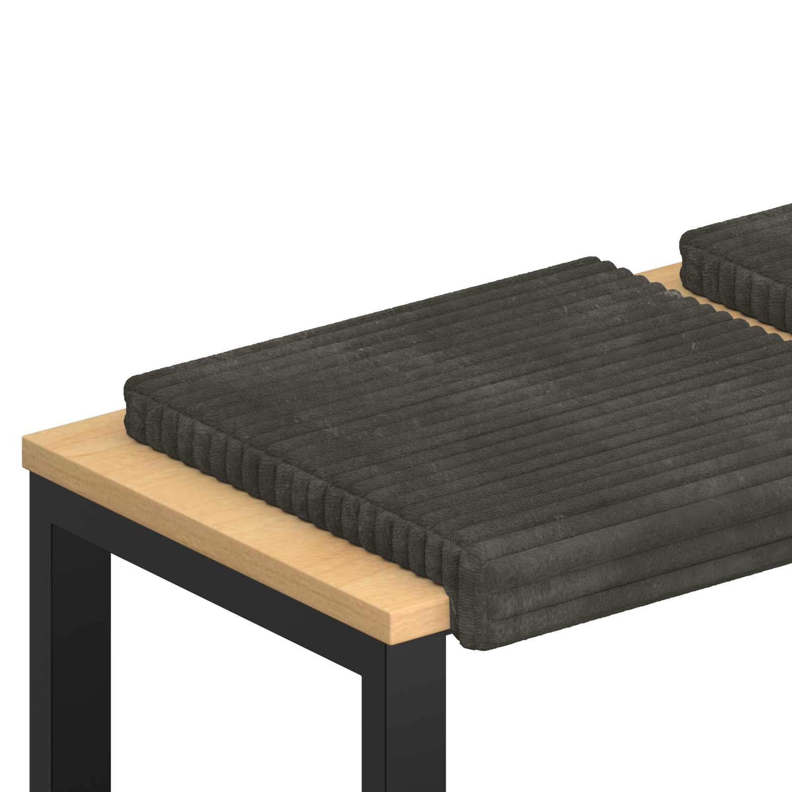 Cuscino per panchina 2 pz Corduroy Morbido Antracite