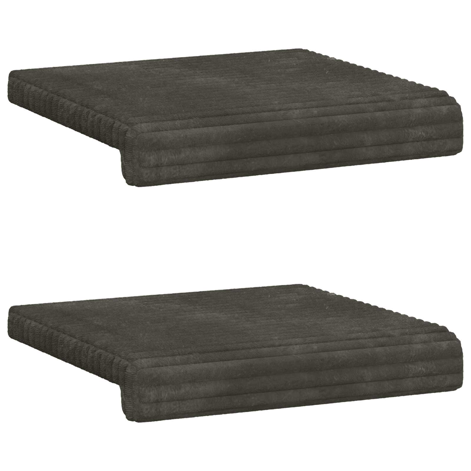 Cuscino per panchina 2 pz Corduroy Morbido Antracite