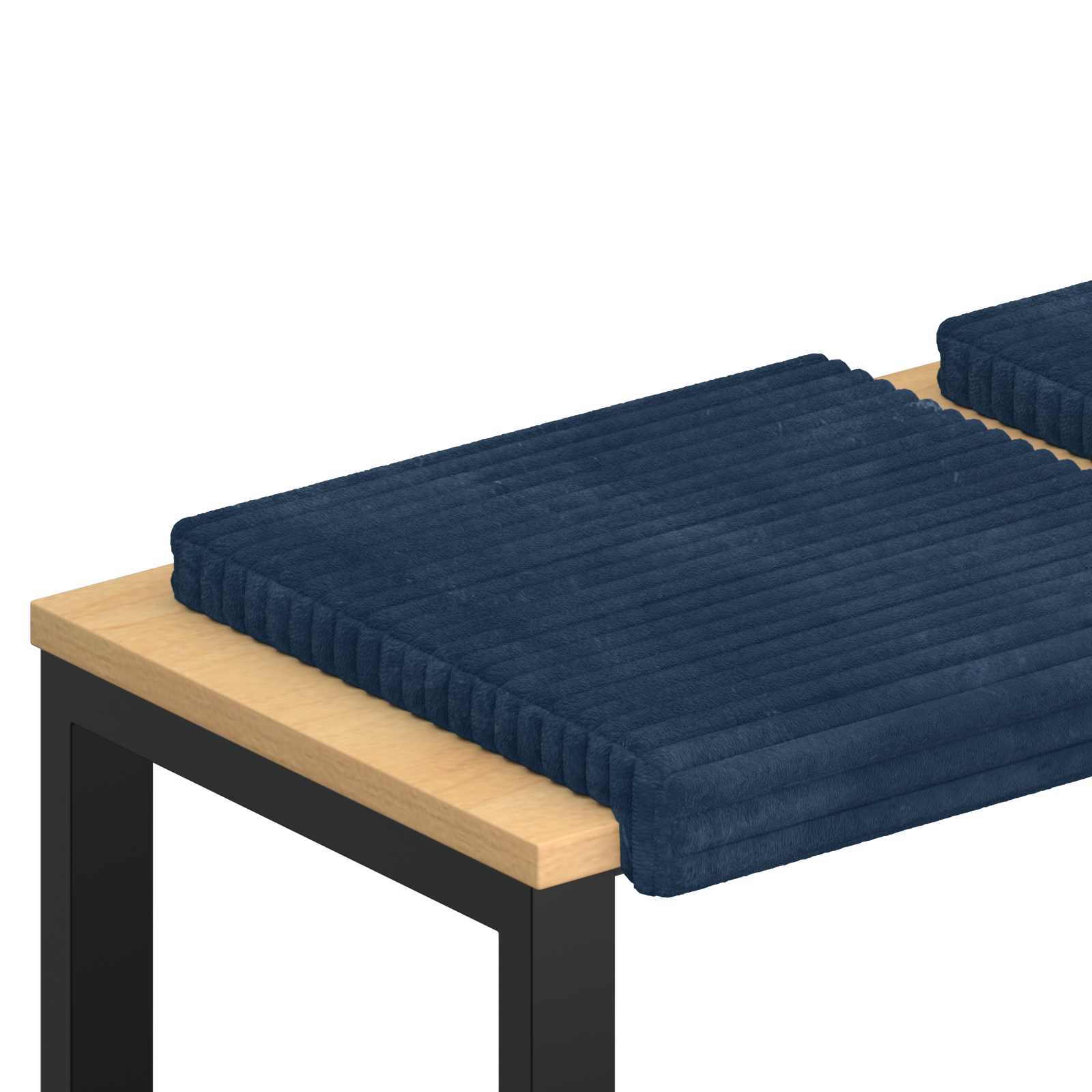 Cuscino per panchina 2 pz Corduroy Morbido Blu navy