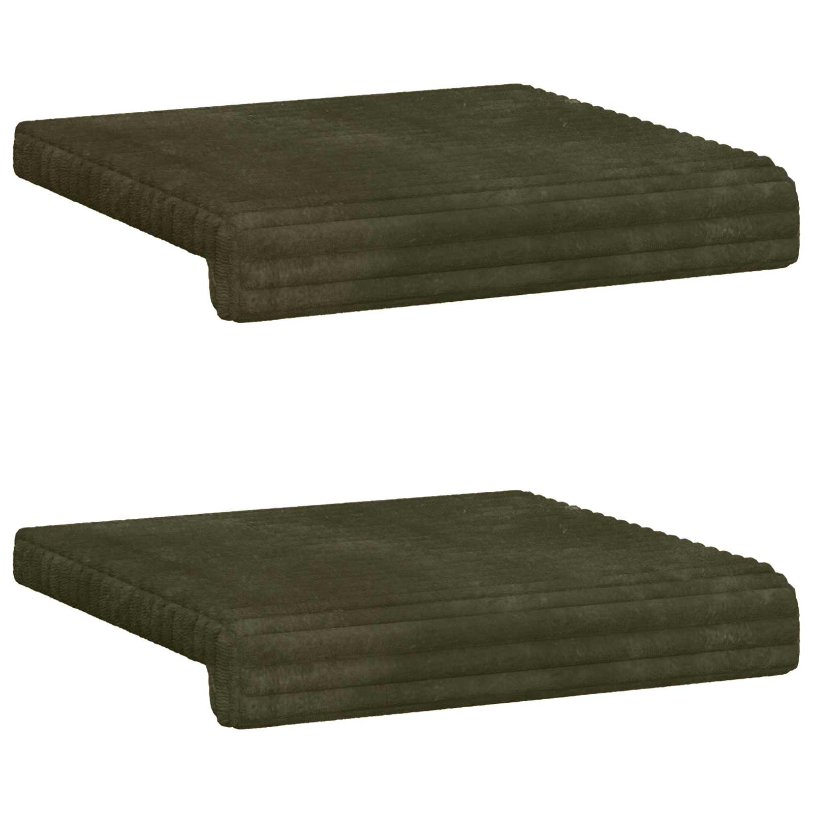 Cuscino per panchina 2 pz Corduroy Morbido Verde