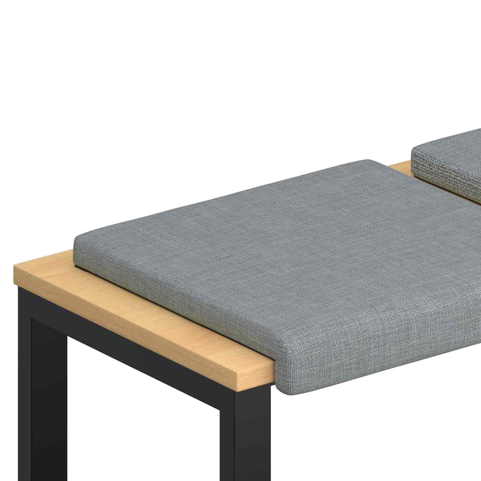 Cuscino per panchina 4 pz Tessuto Grigio Chiaro