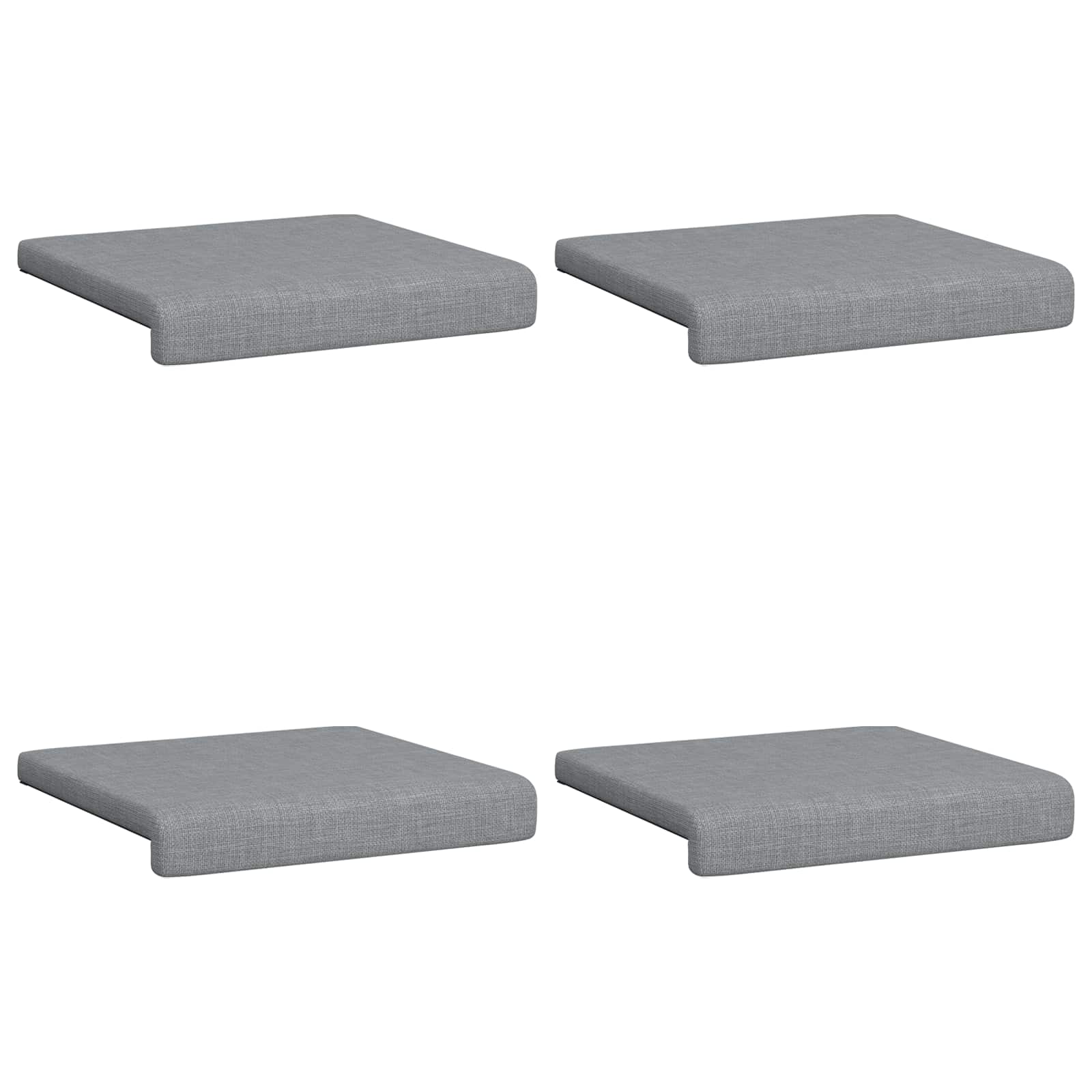 Cuscino per panchina 4 pz Tessuto Grigio Chiaro